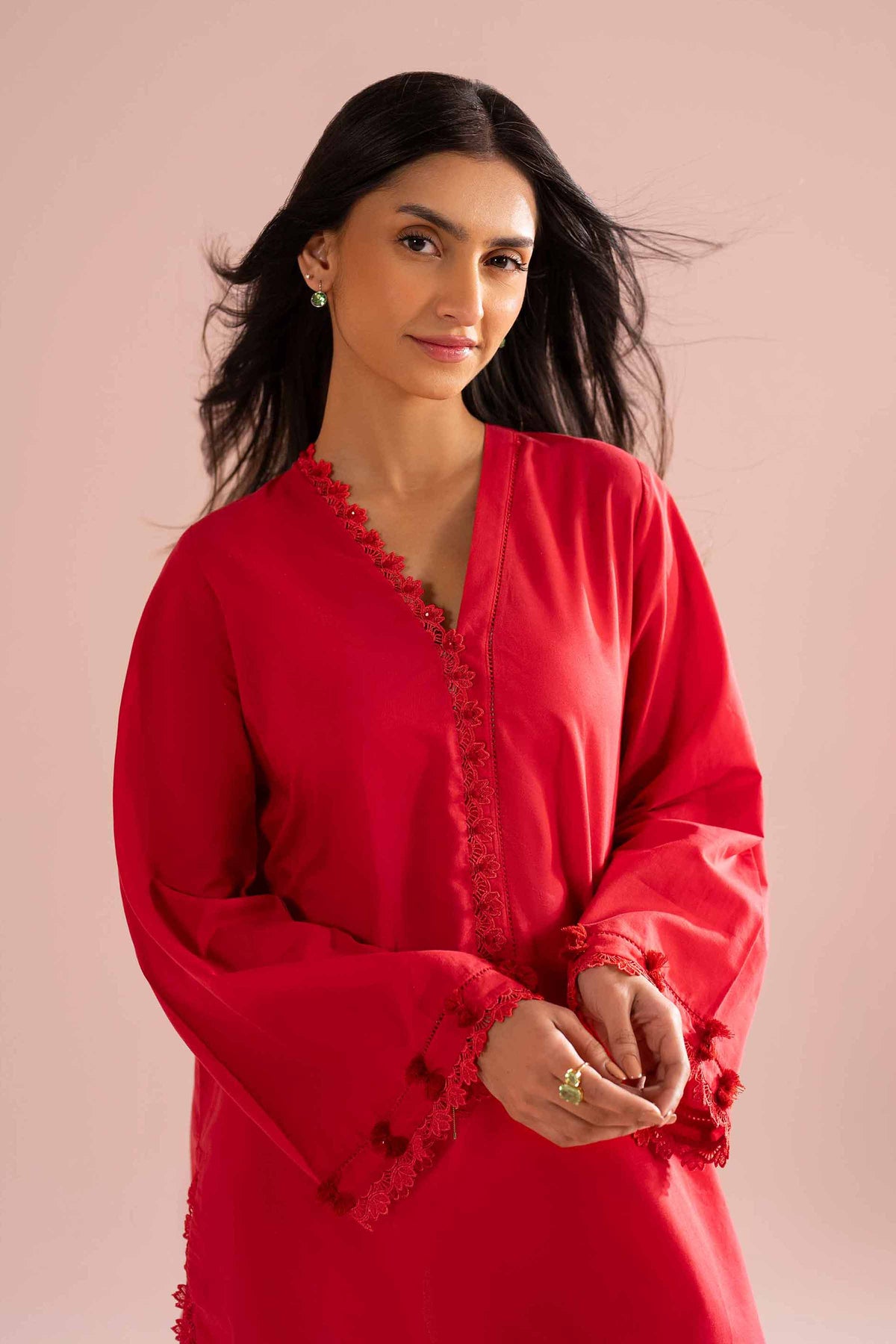 2 Piece - Solid Suit - PE26-44 Red Yarn Dyed 2PC Solids Nishat Australia