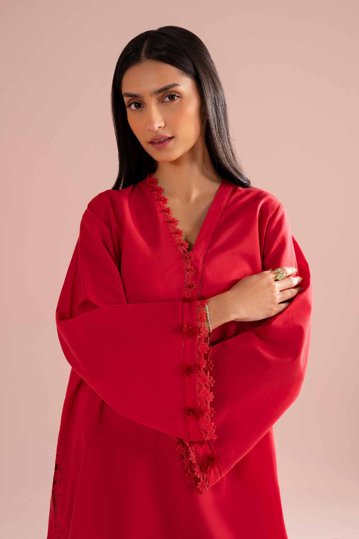 2 Piece - Solid Suit - PE26-44 Red Yarn Dyed 2PC Solids Nishat Australia