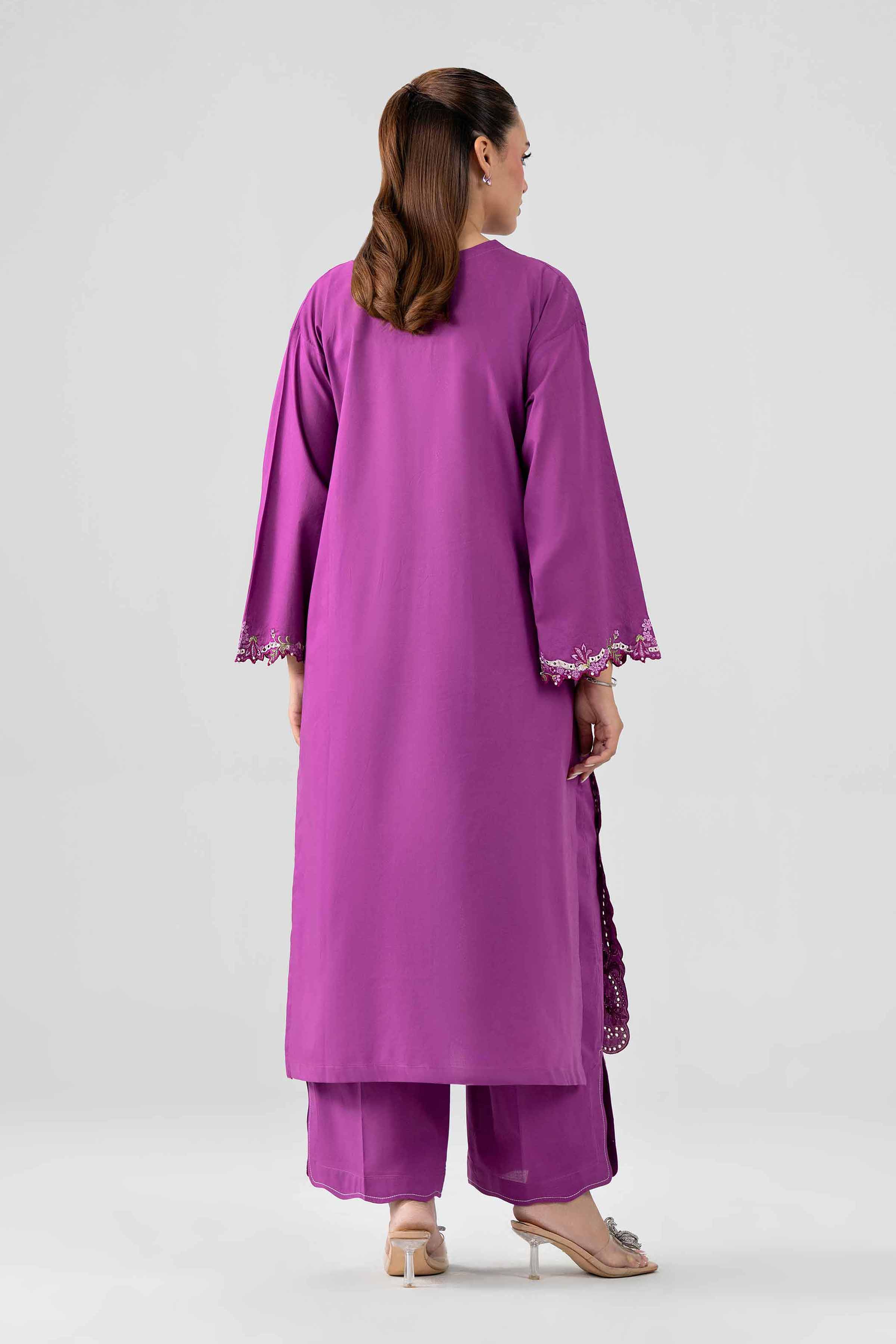 2 Piece - Embroidered Suit - PE26-455 Purple Cambric 2PC Embroidered Nishat Australia