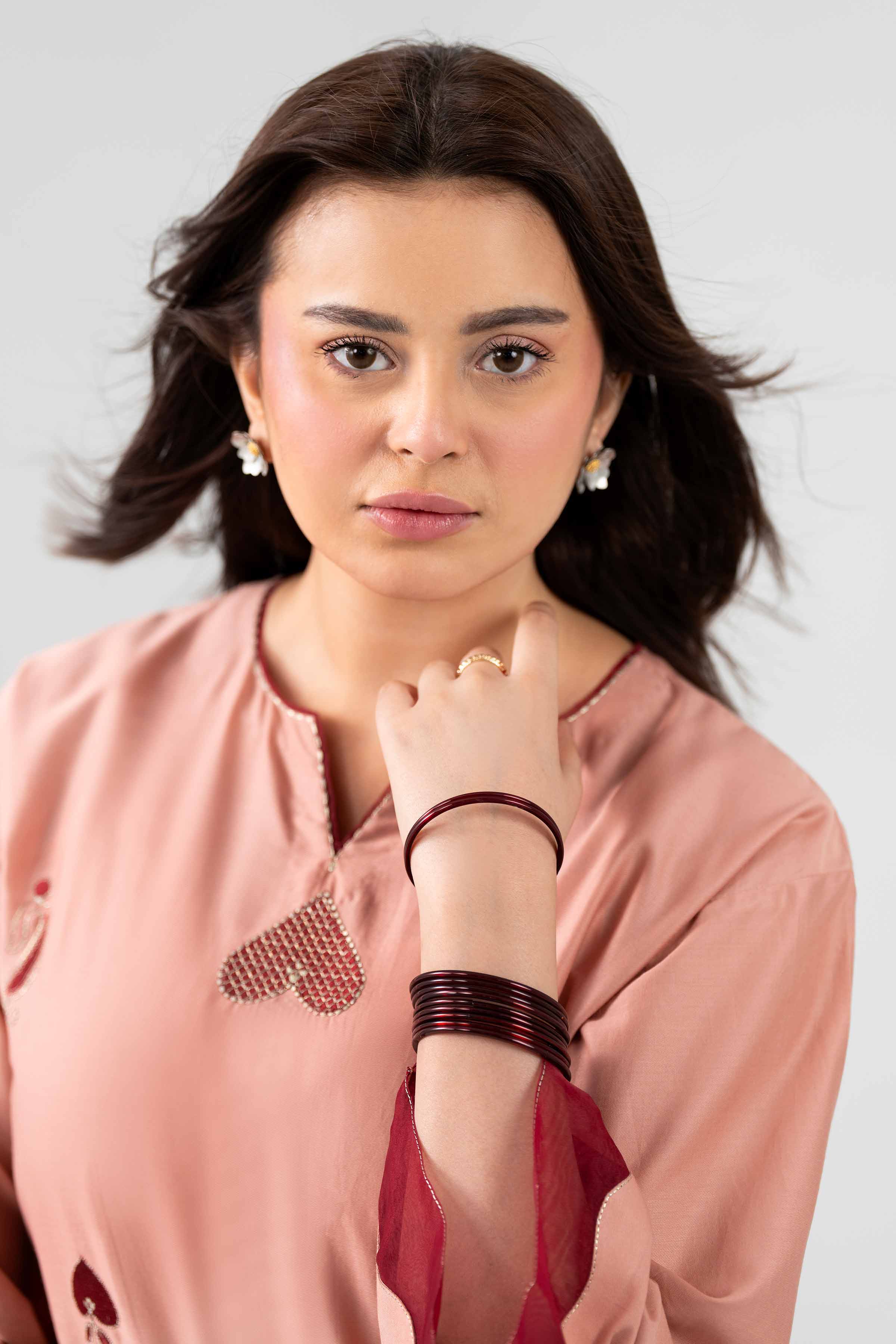 2 Piece - Embroidered Suit - PE26-463 Orange Sateen 2PC Embroidered Nishat Australia