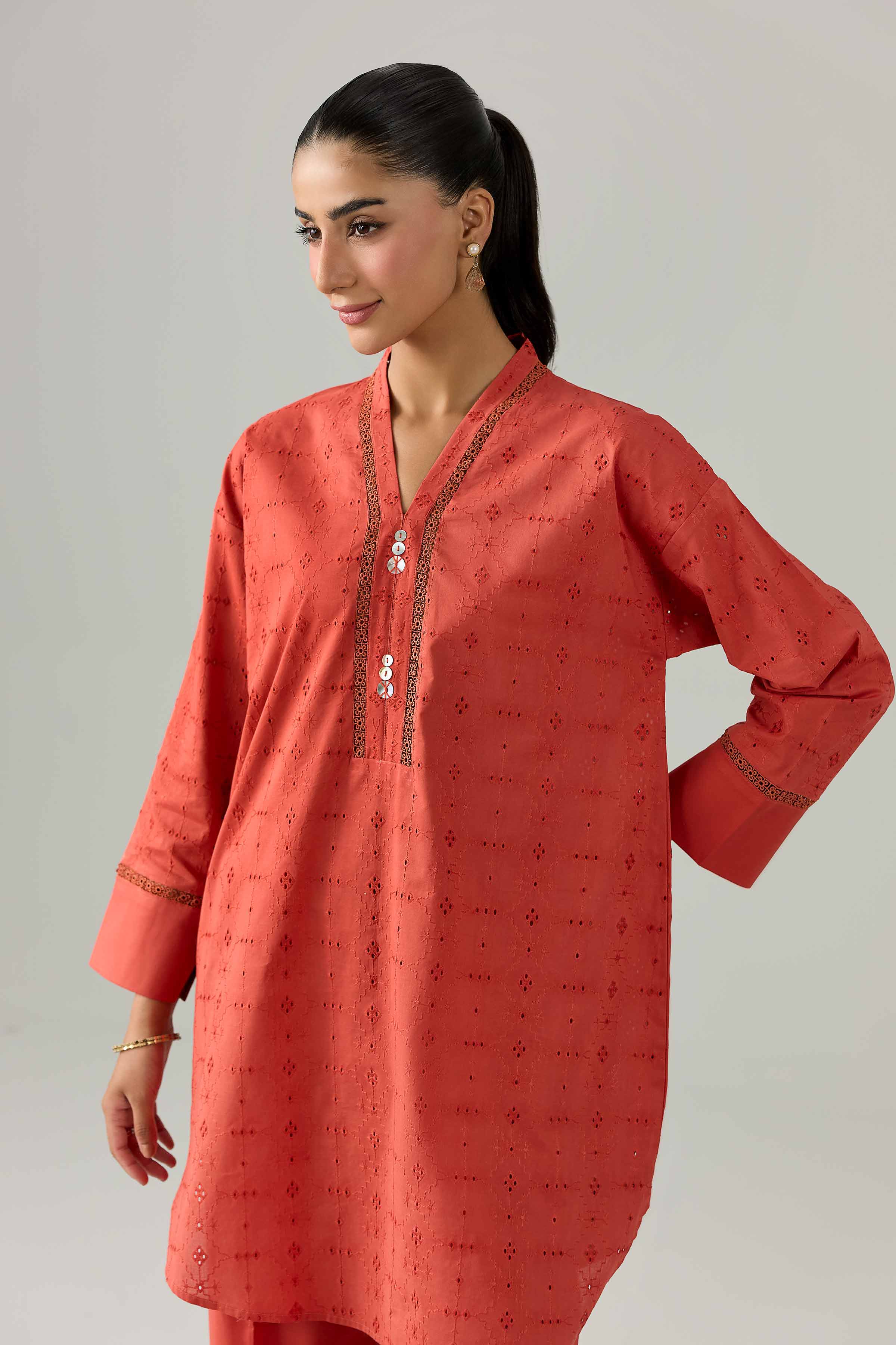 2 Piece - Embroidered Suit - PE26-468 Orange Chicken Kari 2PC Embroidered Nishat Australia
