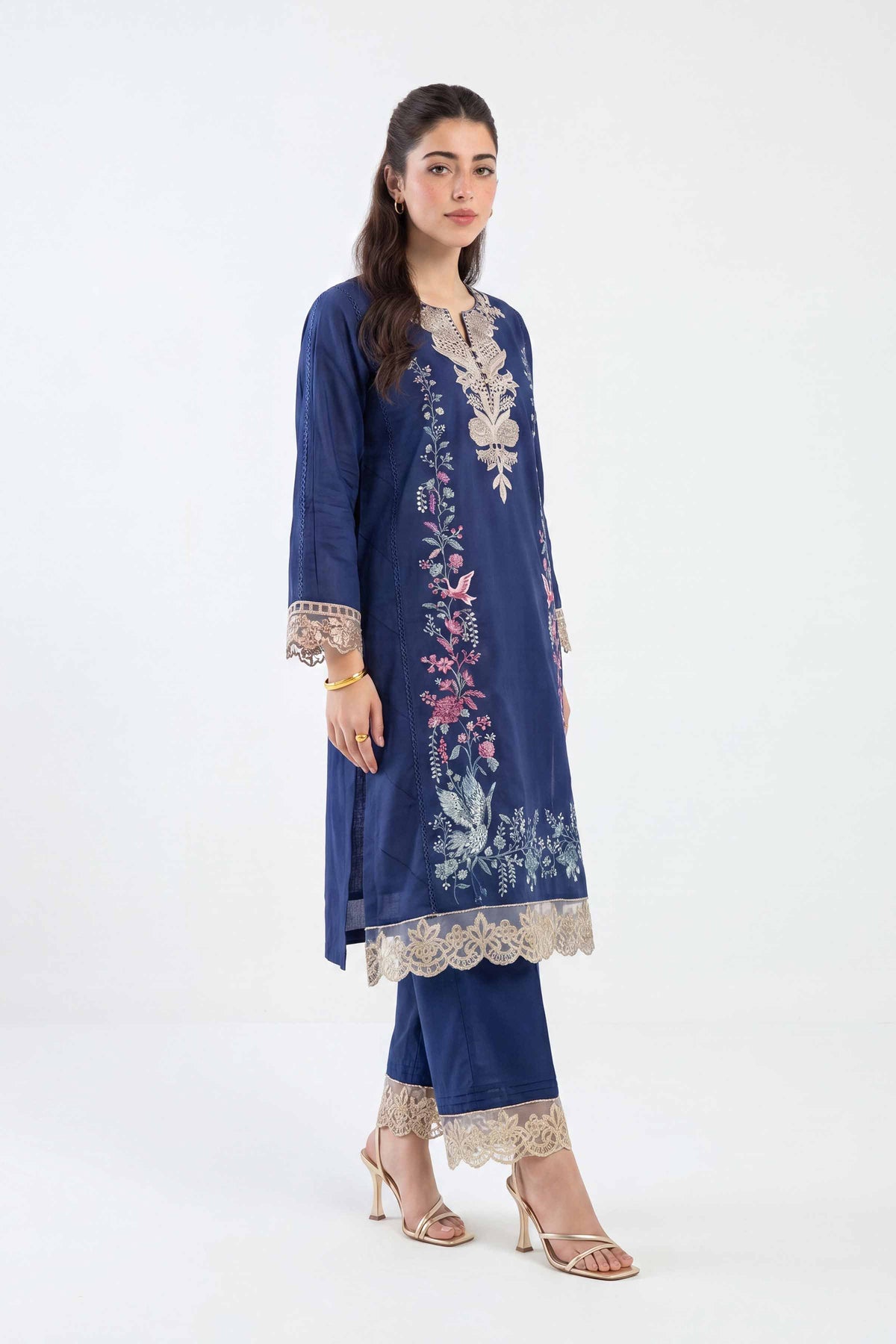 2 Piece - Embroidered Suit - PE26-47 Blue Linen 2PC Embroidered Nishat Australia