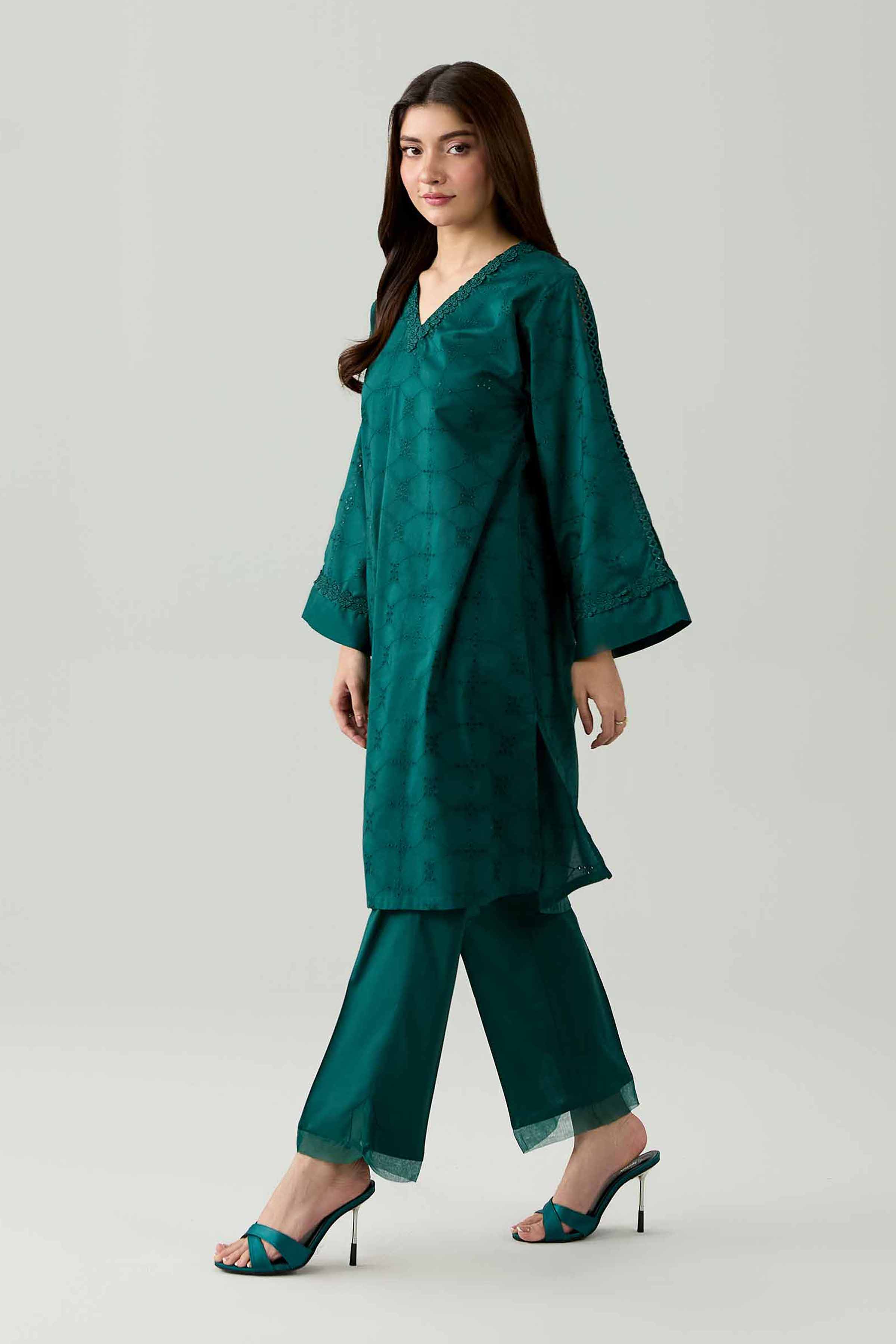 2 Piece - Embroidered Suit - PE26-470 Green Chicken Kari 2PC Embroidered Nishat Australia