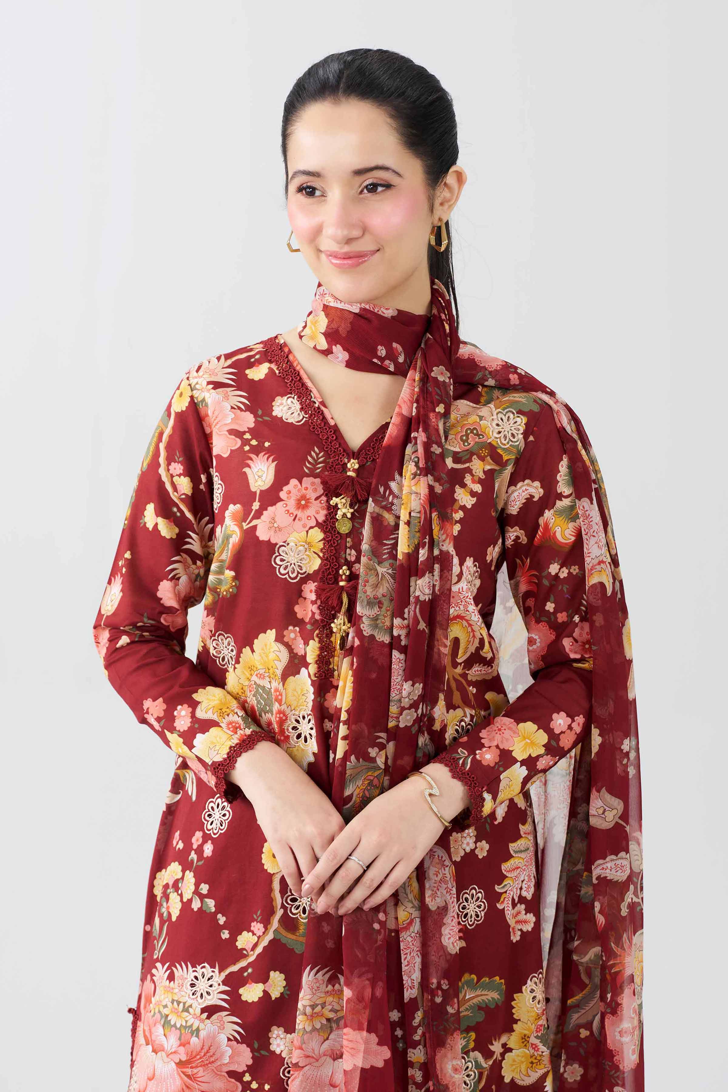 3 Piece - Printed Embroidered Suit - PE26-496 Multi Lawn 3PC Embroidered Nishat Australia