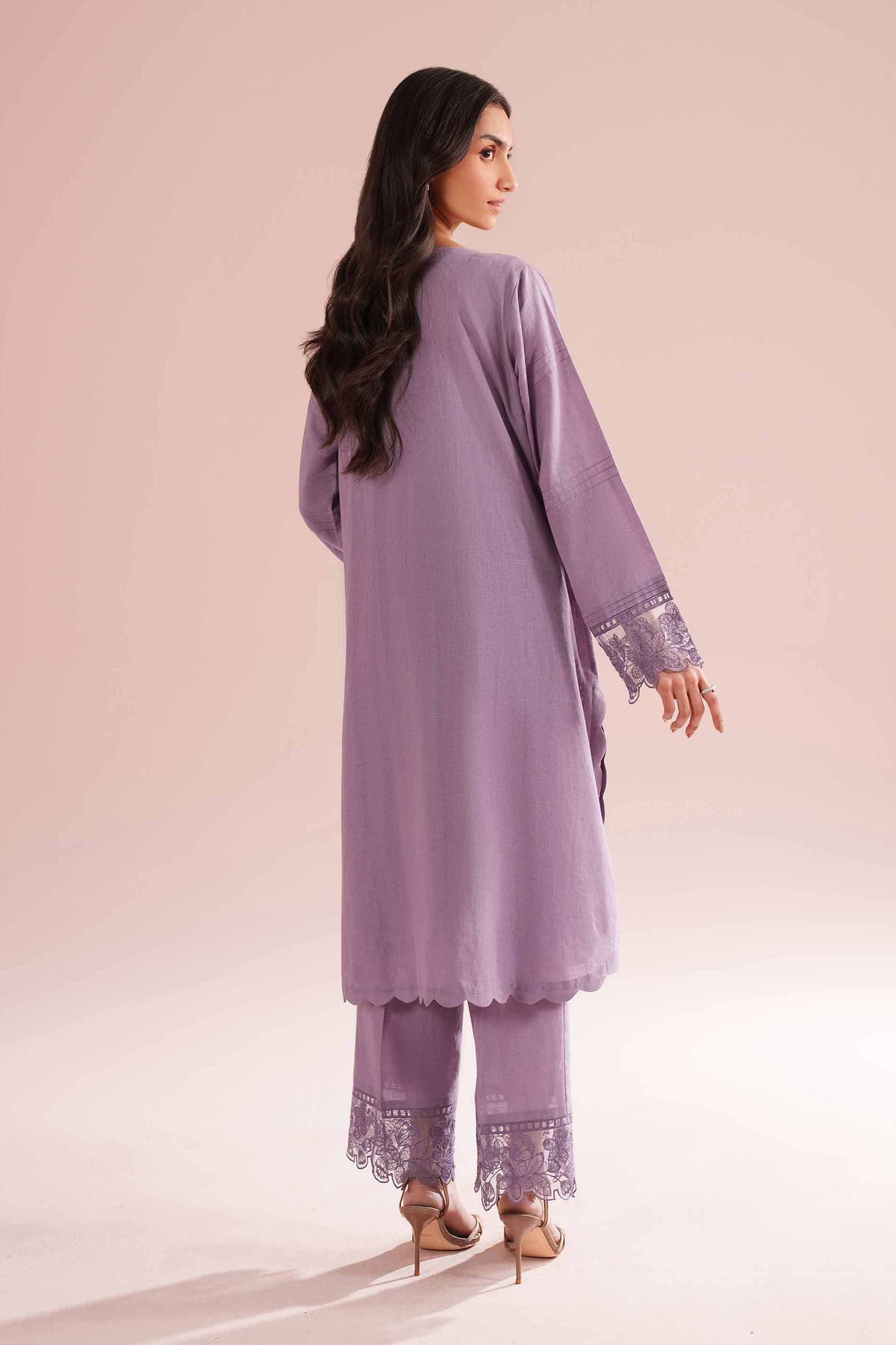 2 Piece - Embroidered Suit - PE26-54 Purple Linen 2PC Embroidered Nishat Australia