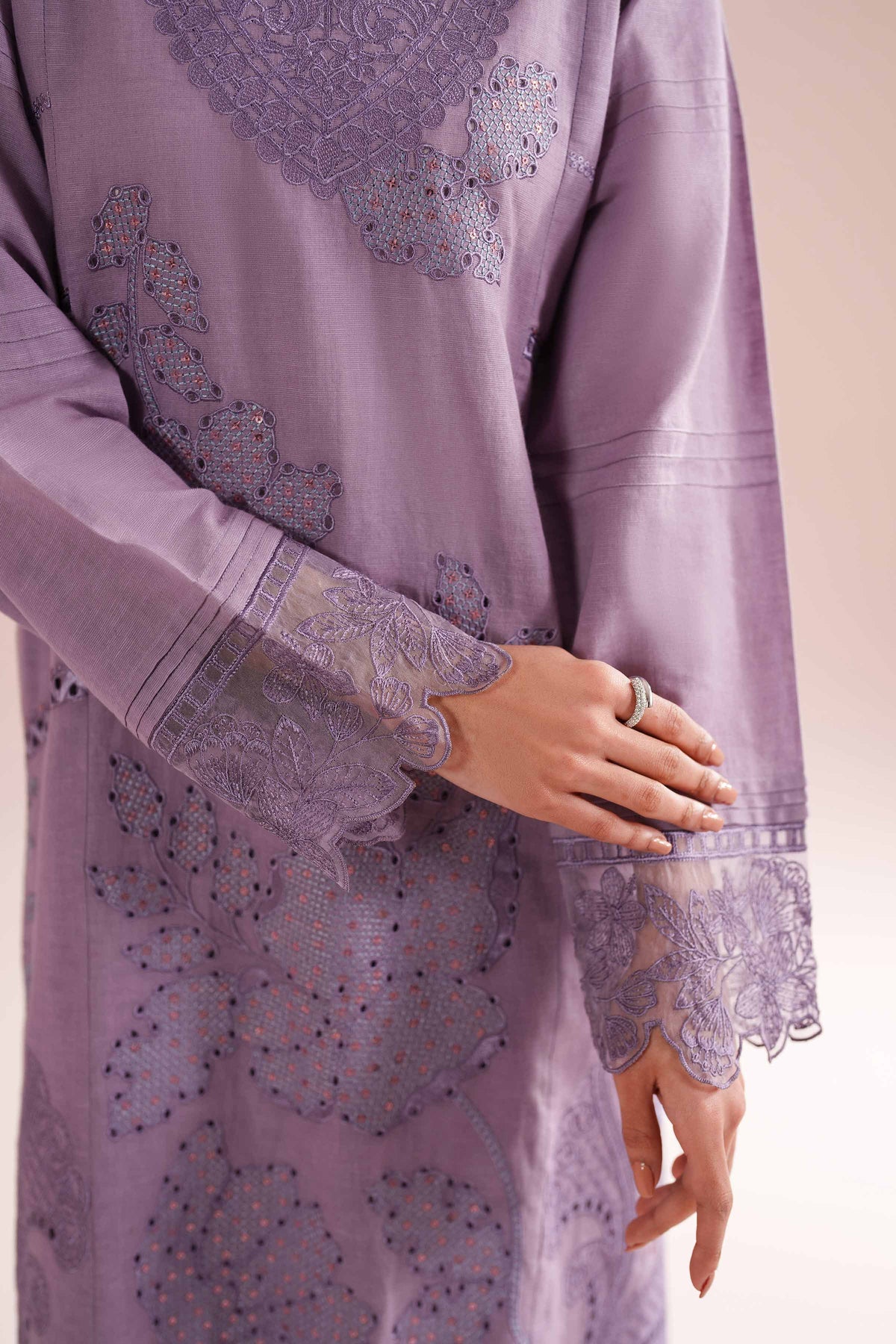 2 Piece - Embroidered Suit - PE26-54 Purple Linen 2PC Embroidered Nishat Australia