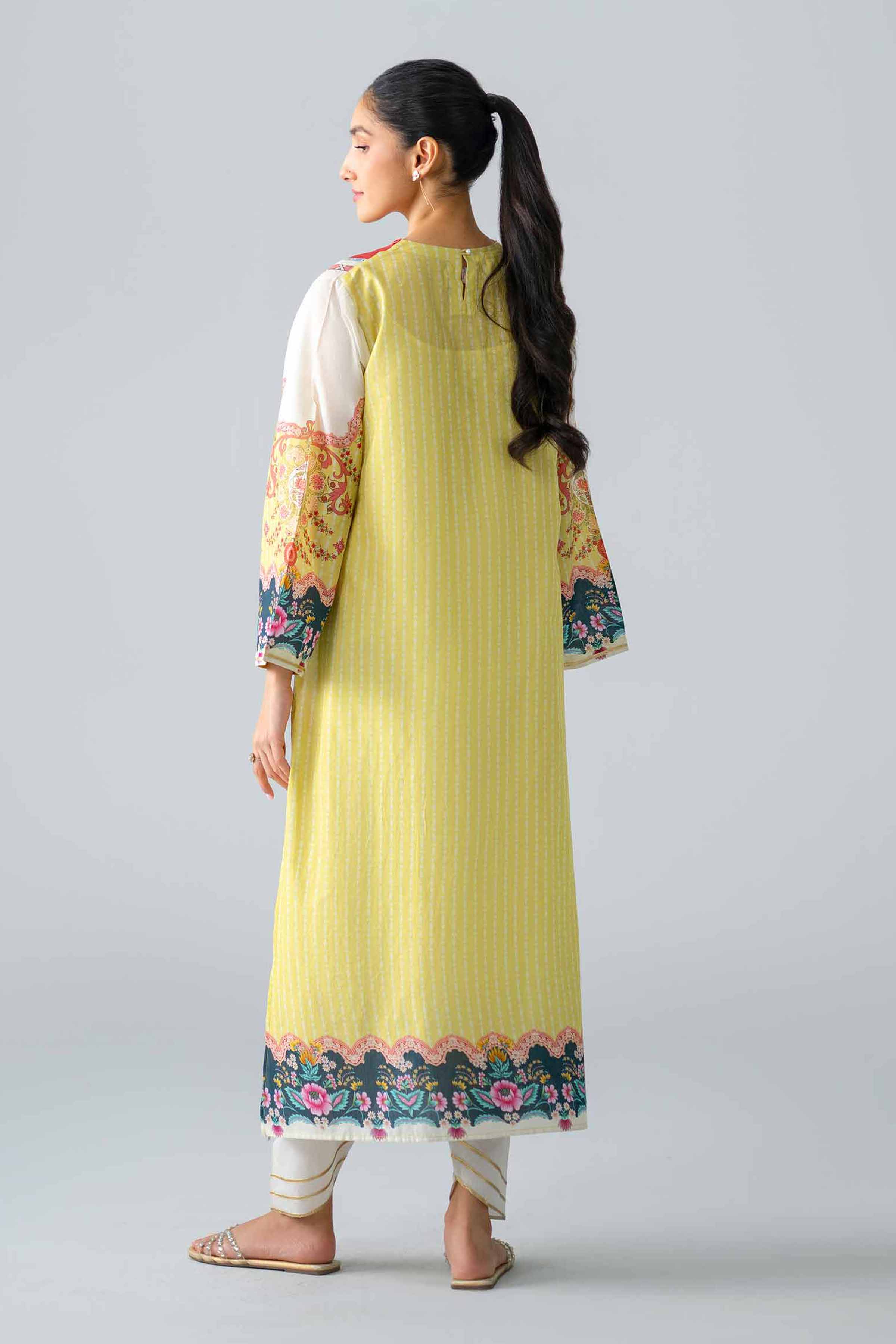 2 Piece - Printed Embroidered Suit - PE26-589 Yellow Lawn 2PC Embroidered Nishat Australia