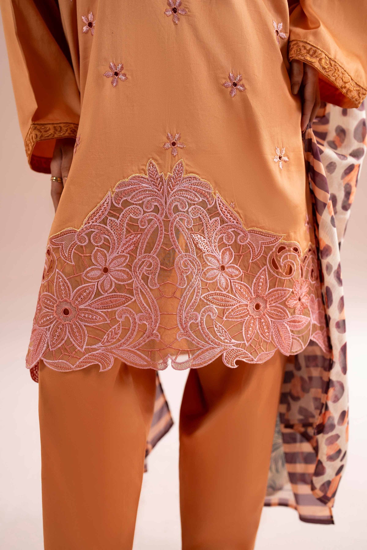 3 Piece - Embroidered Suit - PE26-62 Yellow Sateen 3PC Embroidered  Nishat Australia