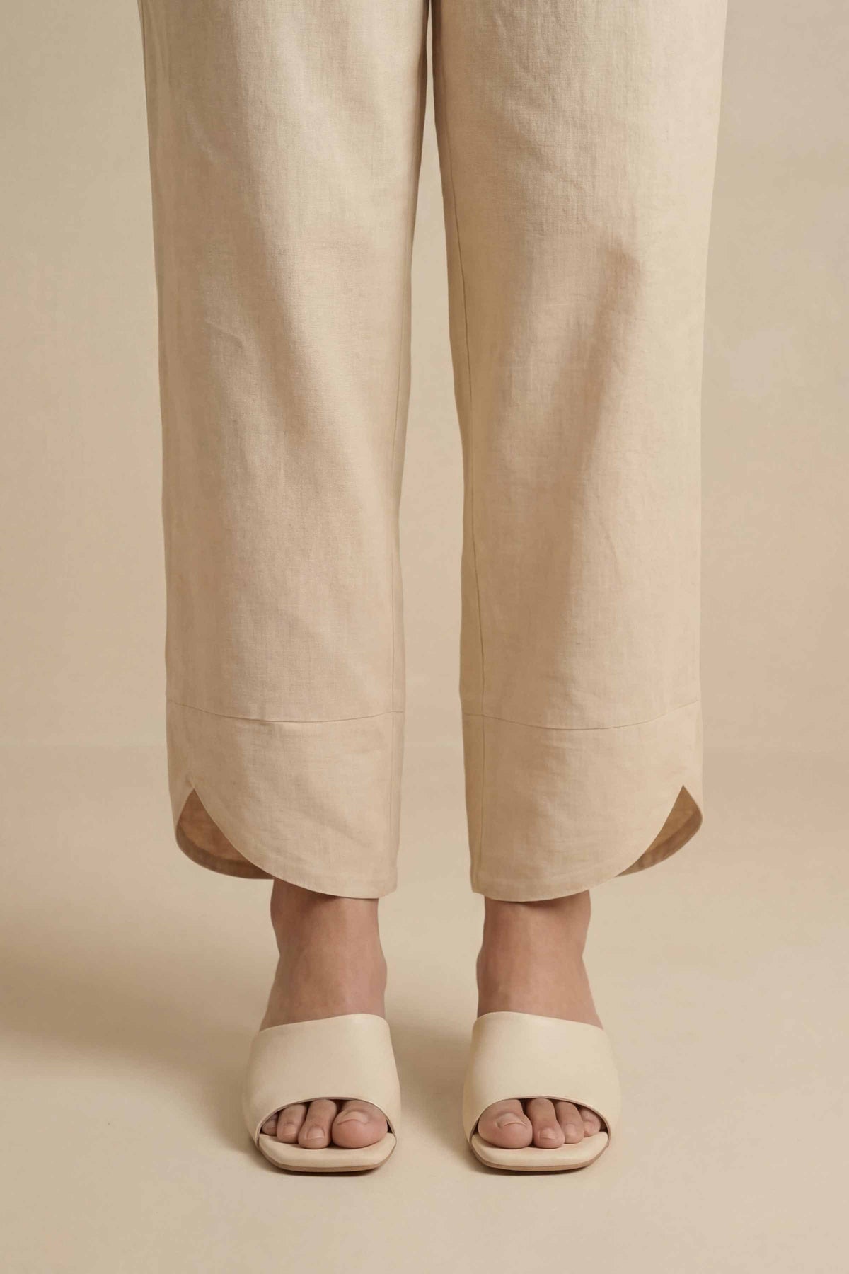 Embroidered Trousers - PE26-652 Beige Cambric 1PC Embroidered  Nishat Australia