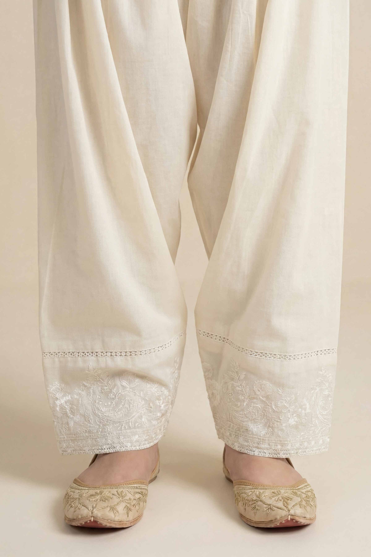 Embroidered Shalwar - PE26-666 Off White  Cambric 1PC Embroidered  Nishat Australia