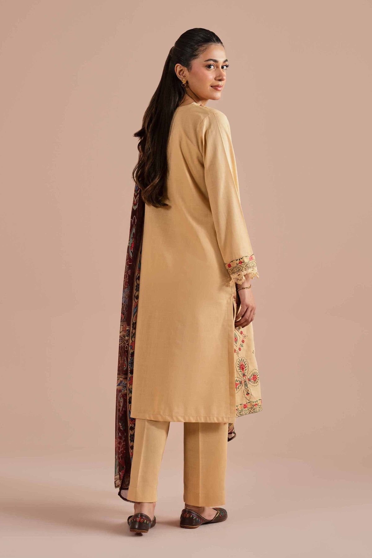 3 Piece - Embroidered Suit - PE26-67 Yellow Cross Hatch 3PC Embroidered  Nishat Australia