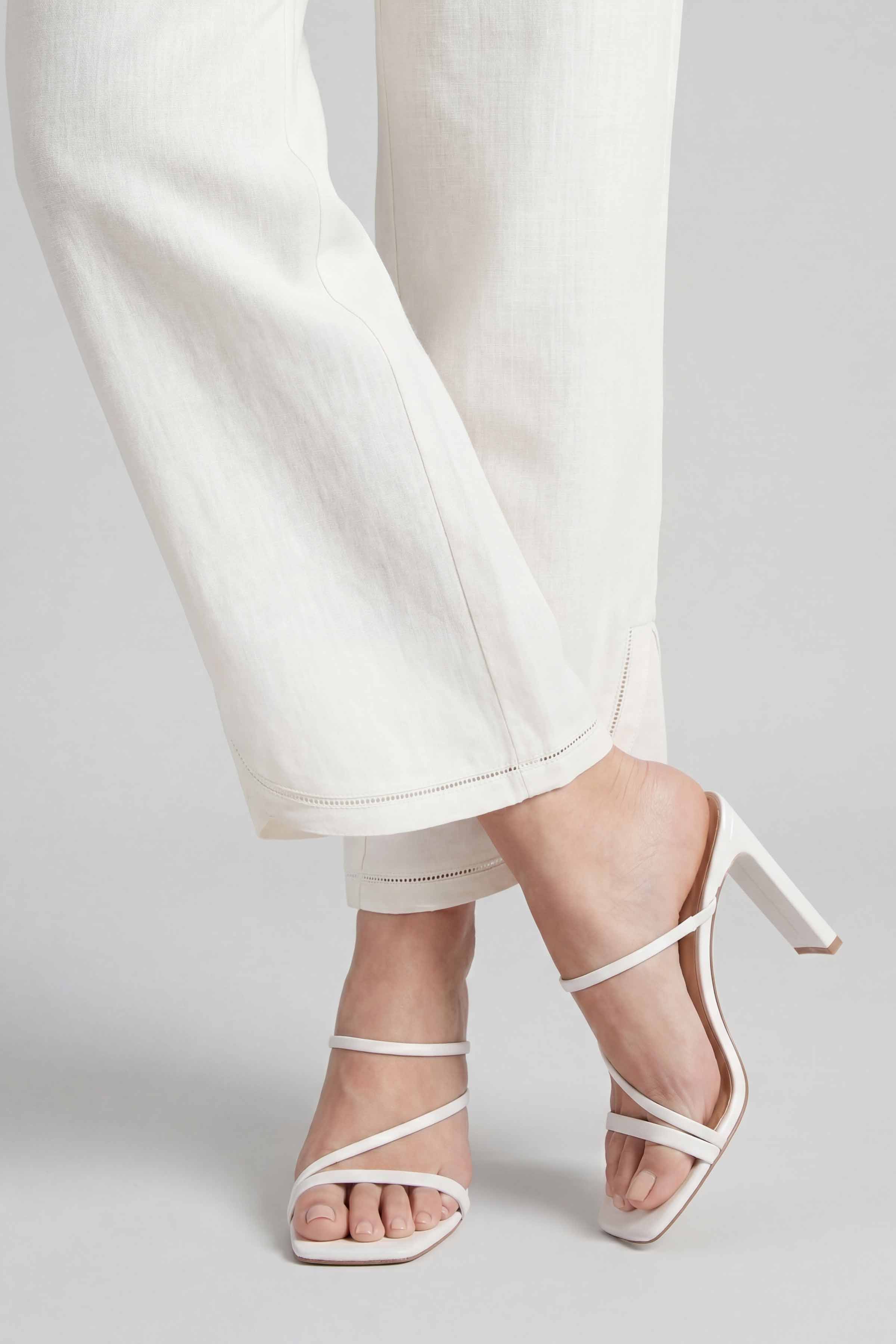 Solid Trousers - PE26-674 Off White Cambric 1PC Solids Nishat Australia