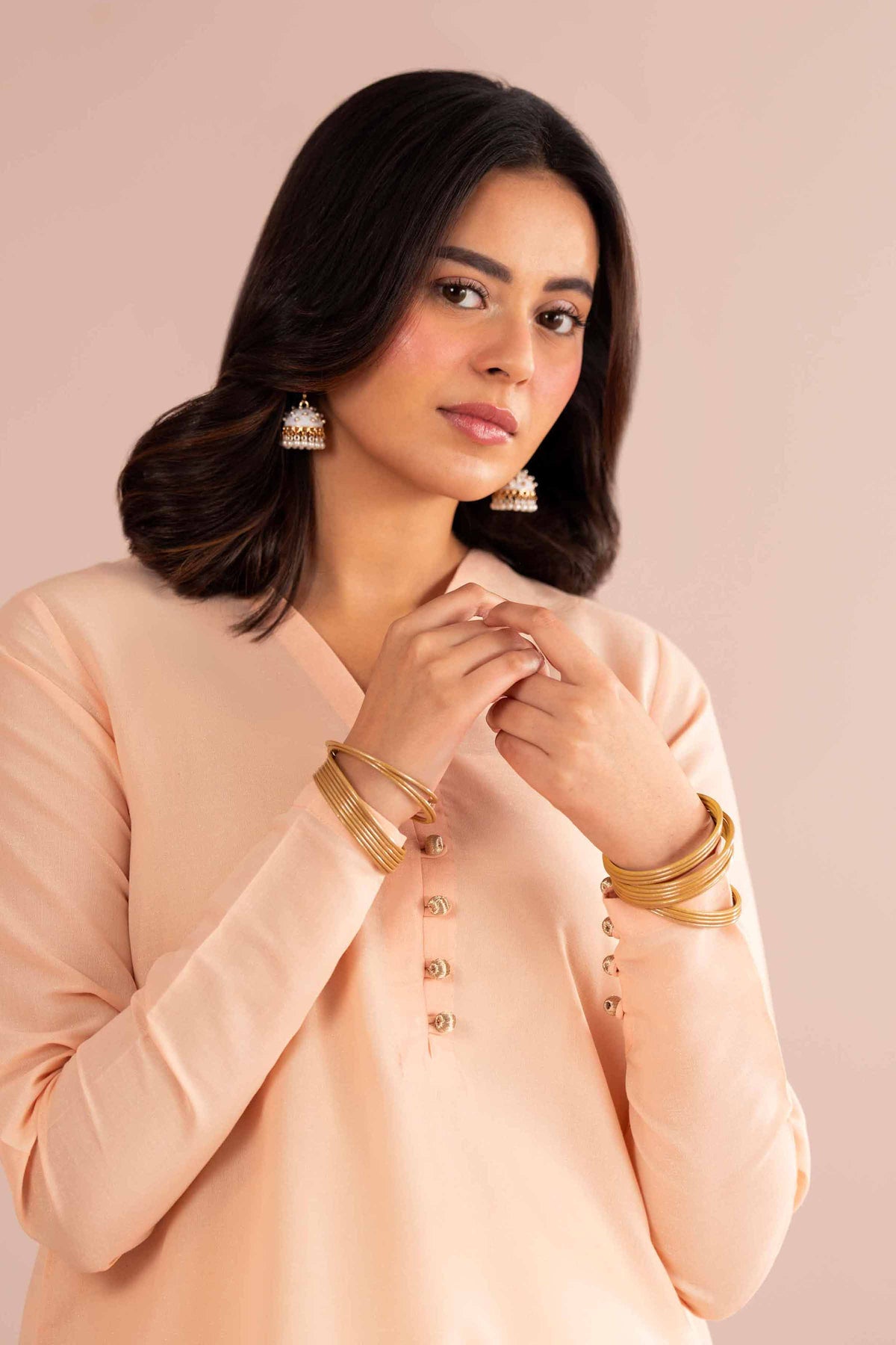 Solid Shirt - PE26-81 Orange Sunrise 1PC Solids Nishat Australia