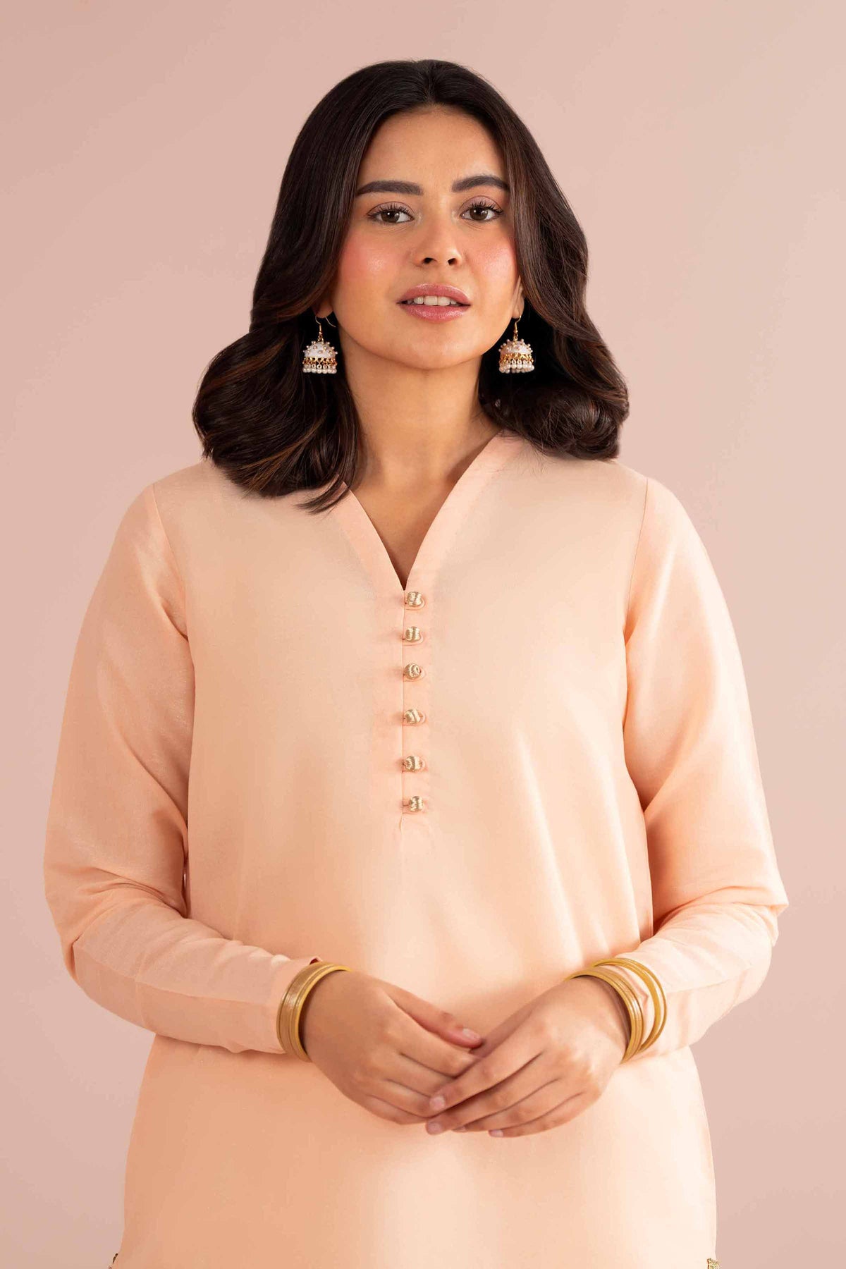 Solid Shirt - PE26-81 Orange Sunrise 1PC Solids Nishat Australia