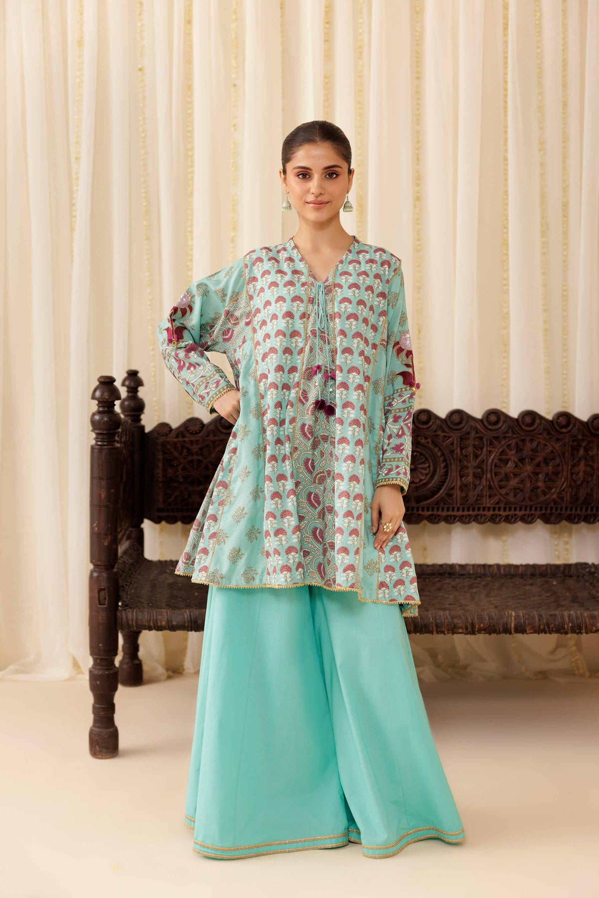 2 Piece - Printed Embroidered Suit - PFE25-47 Blue Viscose 2PC Embroidered Nishat Australia