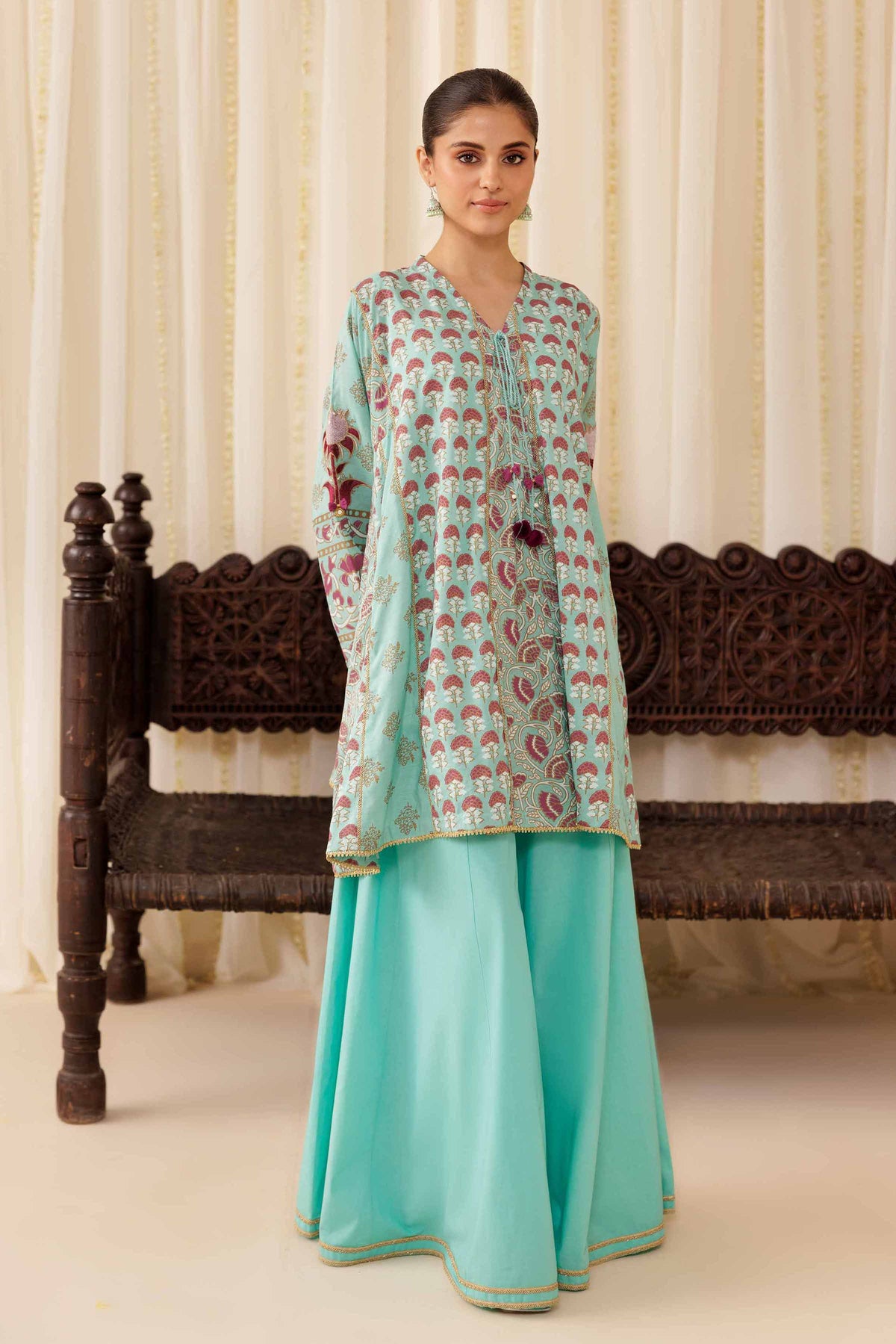 2 Piece - Printed Embroidered Suit - PFE25-47 Blue Viscose 2PC Embroidered Nishat Australia