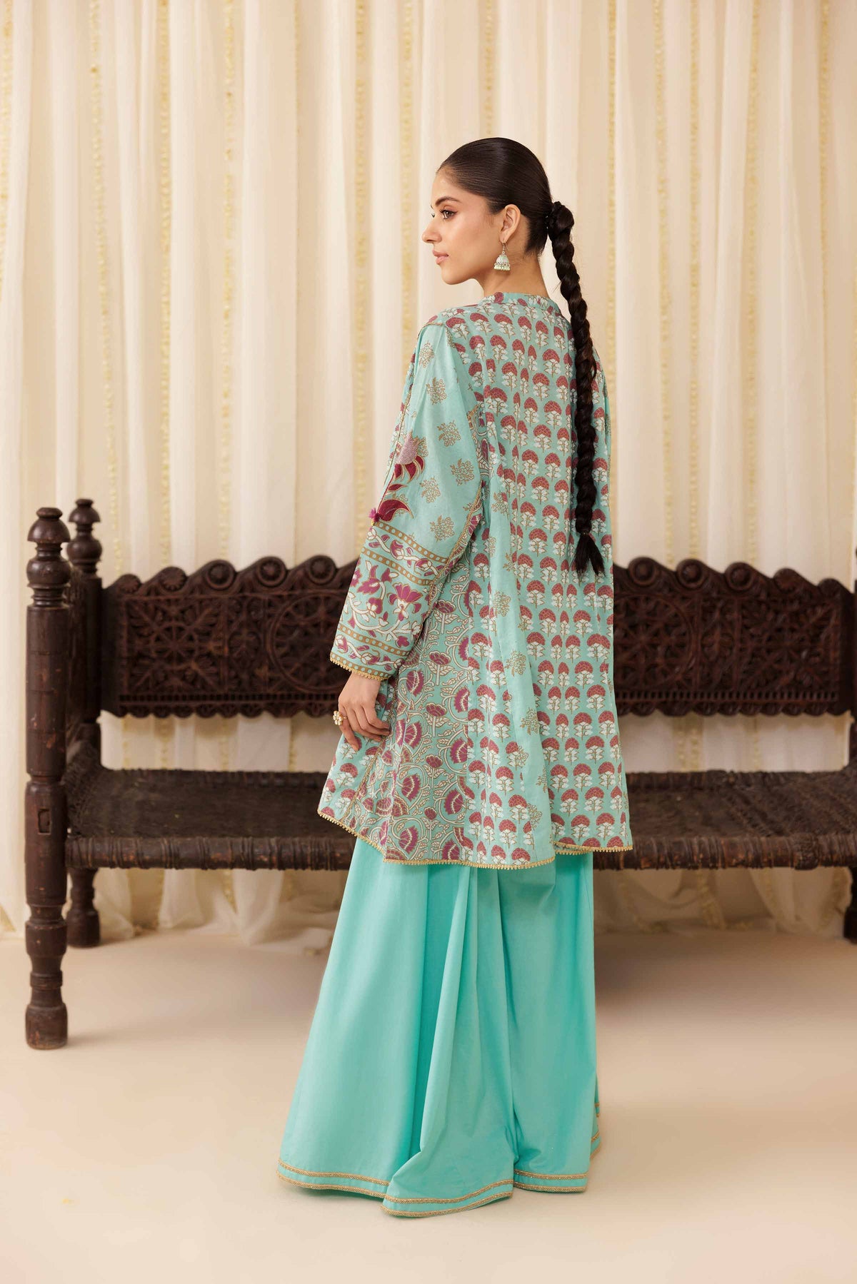 2 Piece - Printed Embroidered Suit - PFE25-47 Blue Viscose 2PC Embroidered Nishat Australia