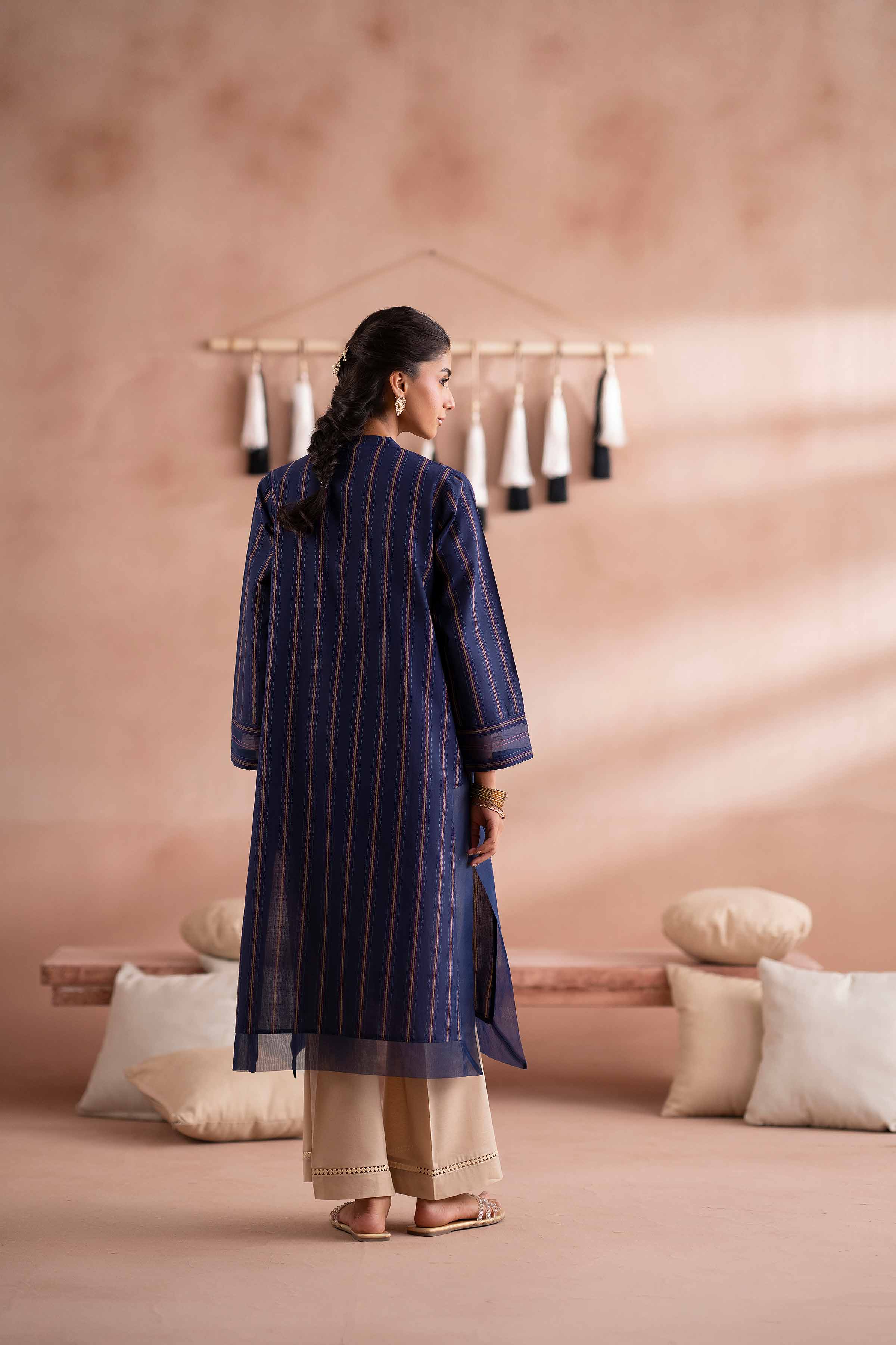 Basic Shirt - PS25-01 READY TO WEAR Blue Yarn Dyed 1PC Printed