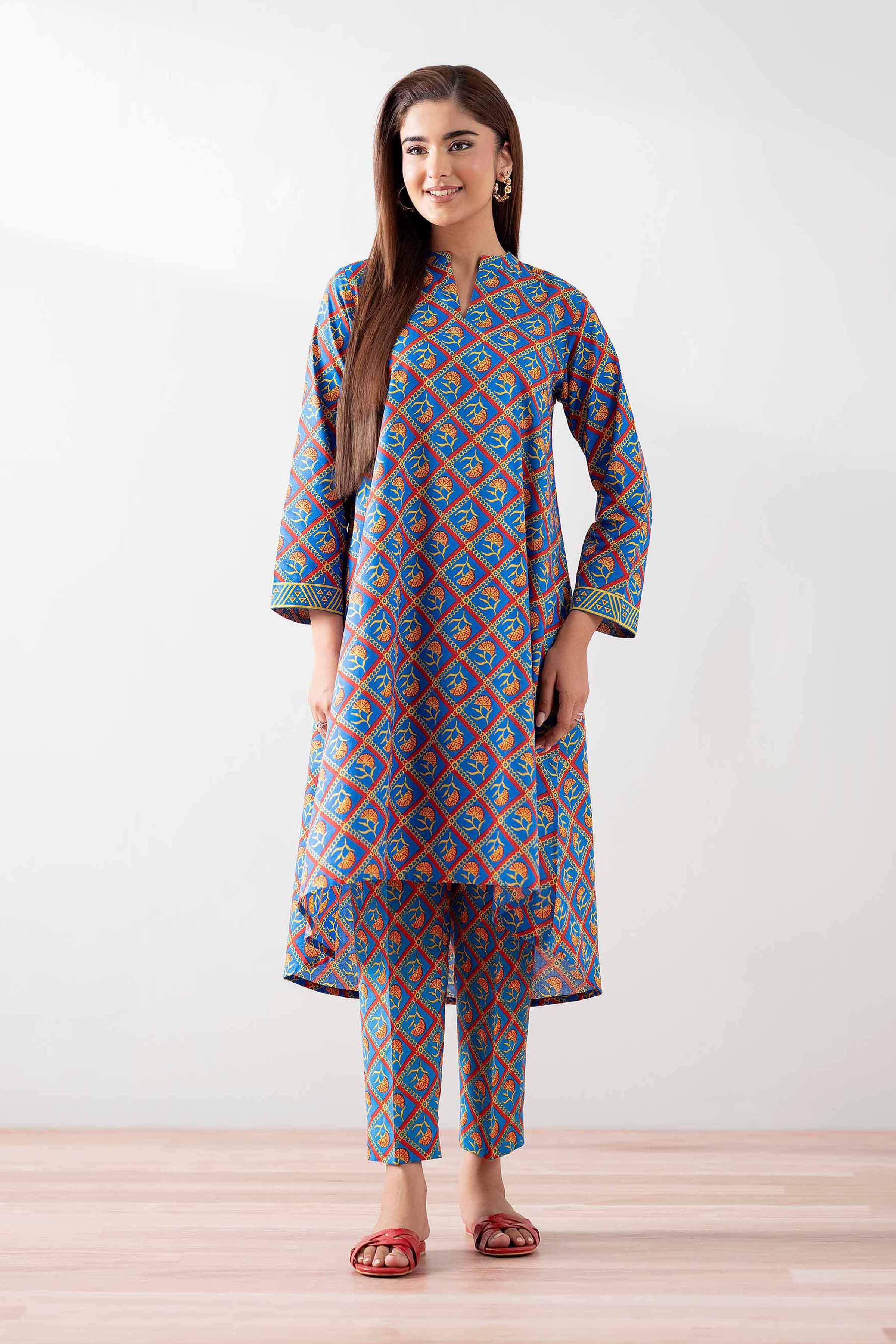 2 Piece - Printed Suit - PS25-141 READY TO WEAR Multi Cambric 2PC Printed