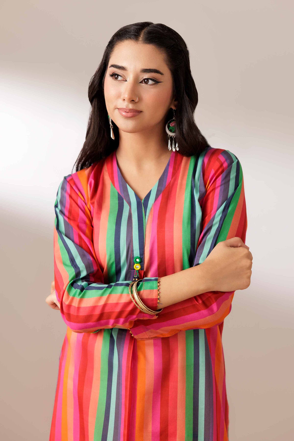Printed Embroidered Shirt - PS25-188 Pink Lawn 1PC Embroidered Nishat Australia