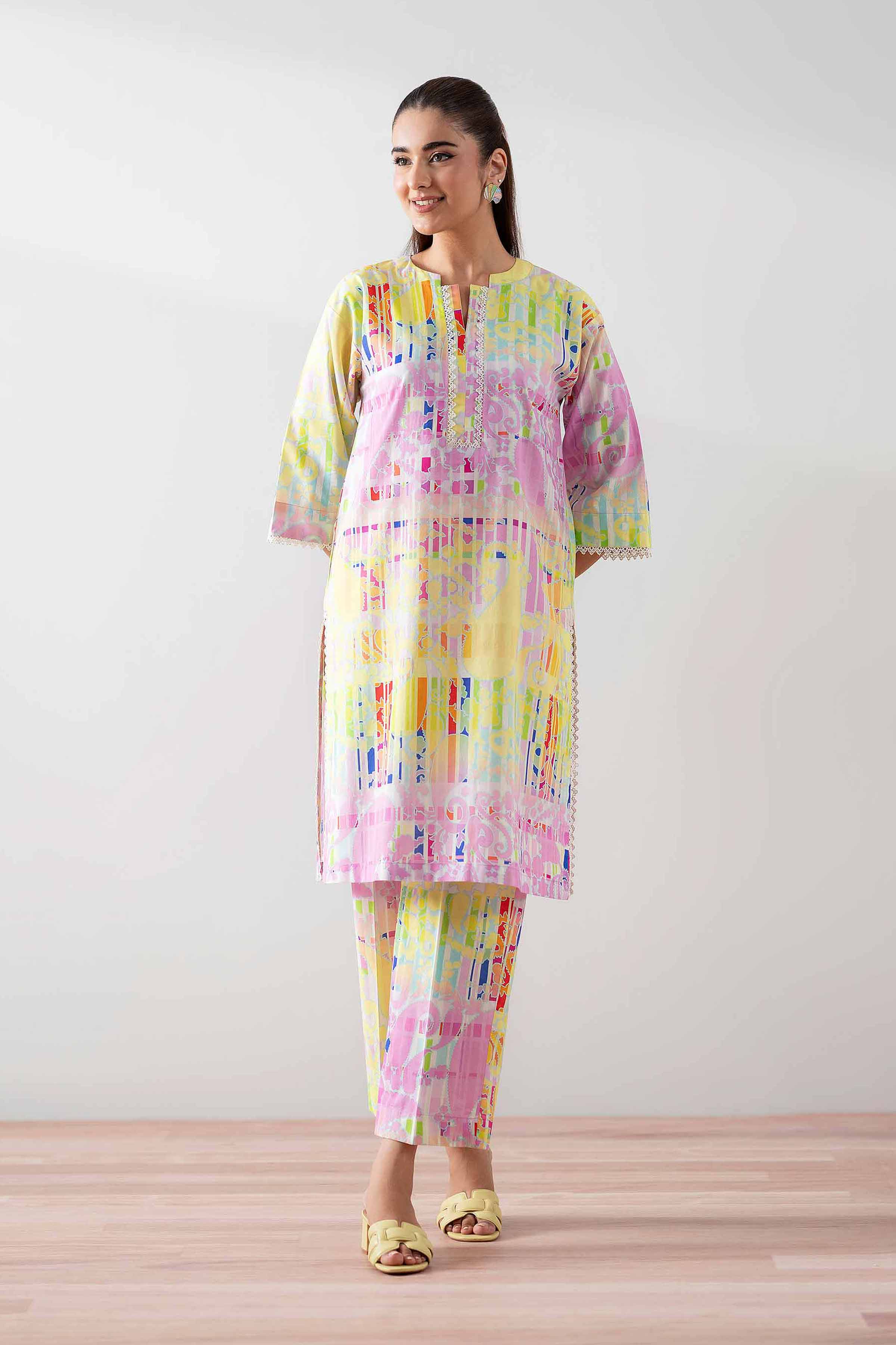 2 Piece - Printed Suit - PS25-226 READY TO WEAR Multi Cambric 2PC Printed