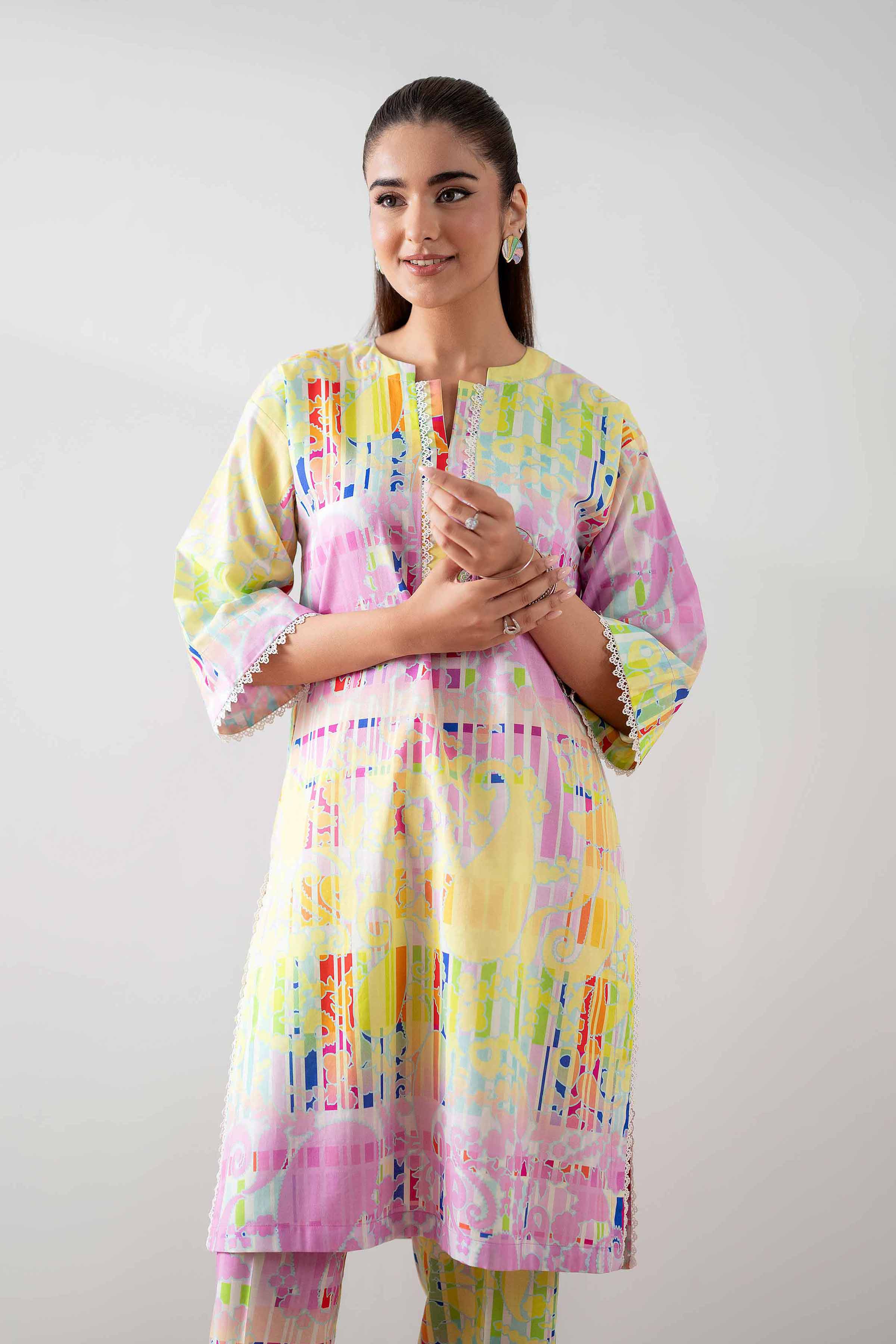 2 Piece - Printed Suit - PS25-226 READY TO WEAR Multi Cambric 2PC Printed