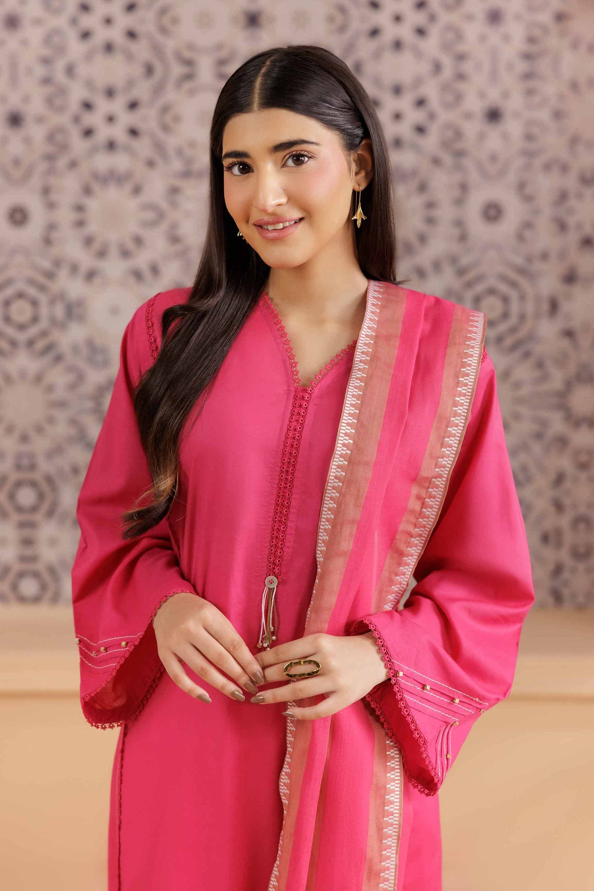2 Piece - Basic Suit - PS25-256 Pink Cambric 2PC Solids Nishat Australia