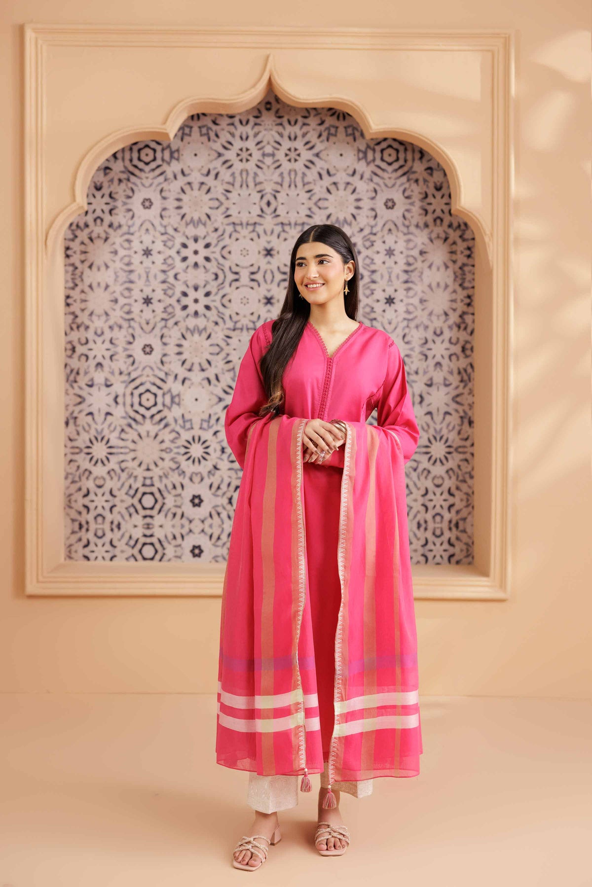 2 Piece - Basic Suit - PS25-256 Pink Cambric 2PC Solids Nishat Australia