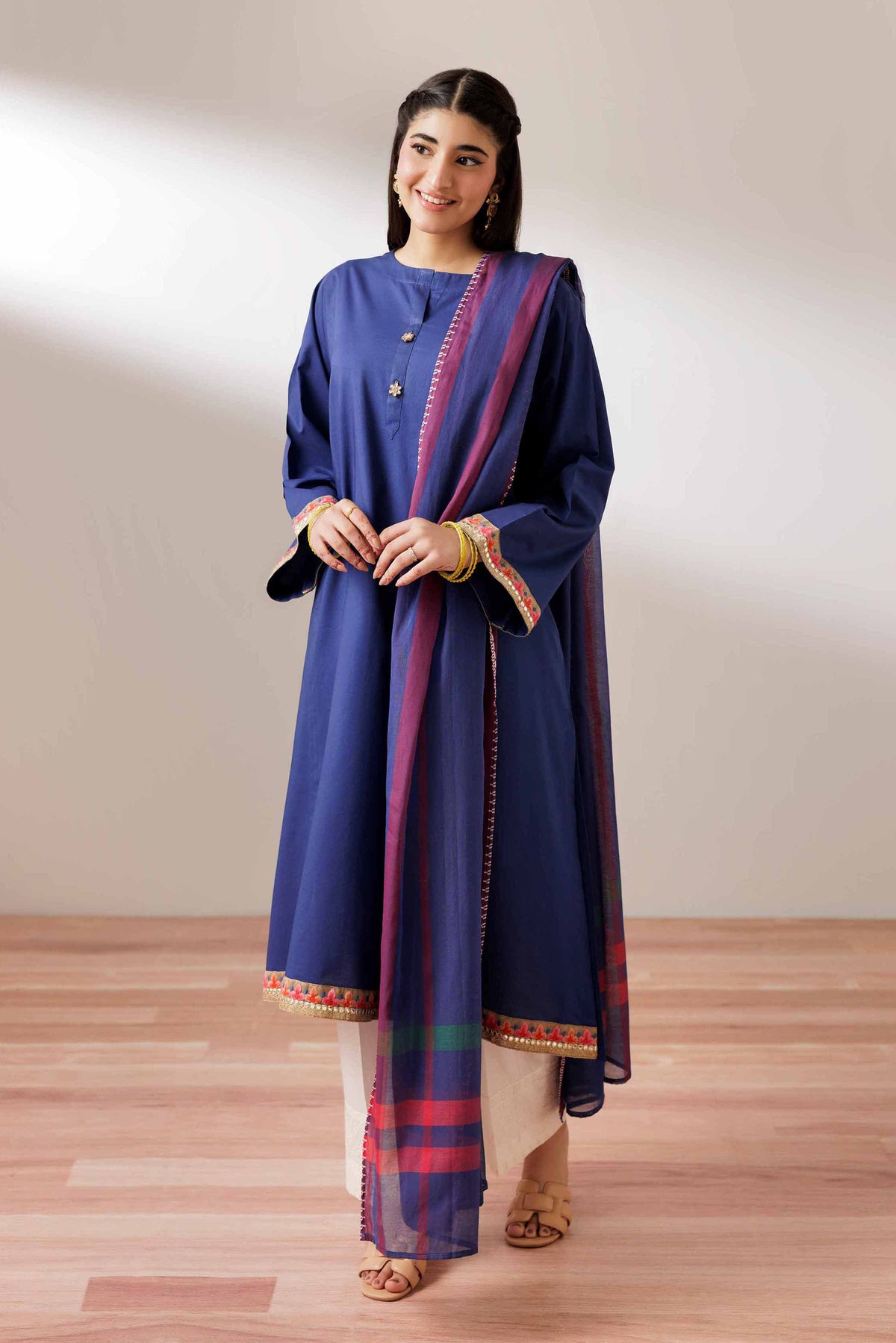 2 Piece - Basic Suit - PS25-260 Blue Cambric 2PC Solids Nishat Australia