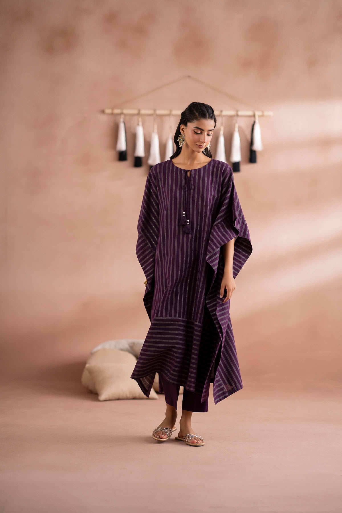 2 Piece - Basic Suit - PS25-74 Purple Yarn Dyed 2PC Solids Nishat Australia