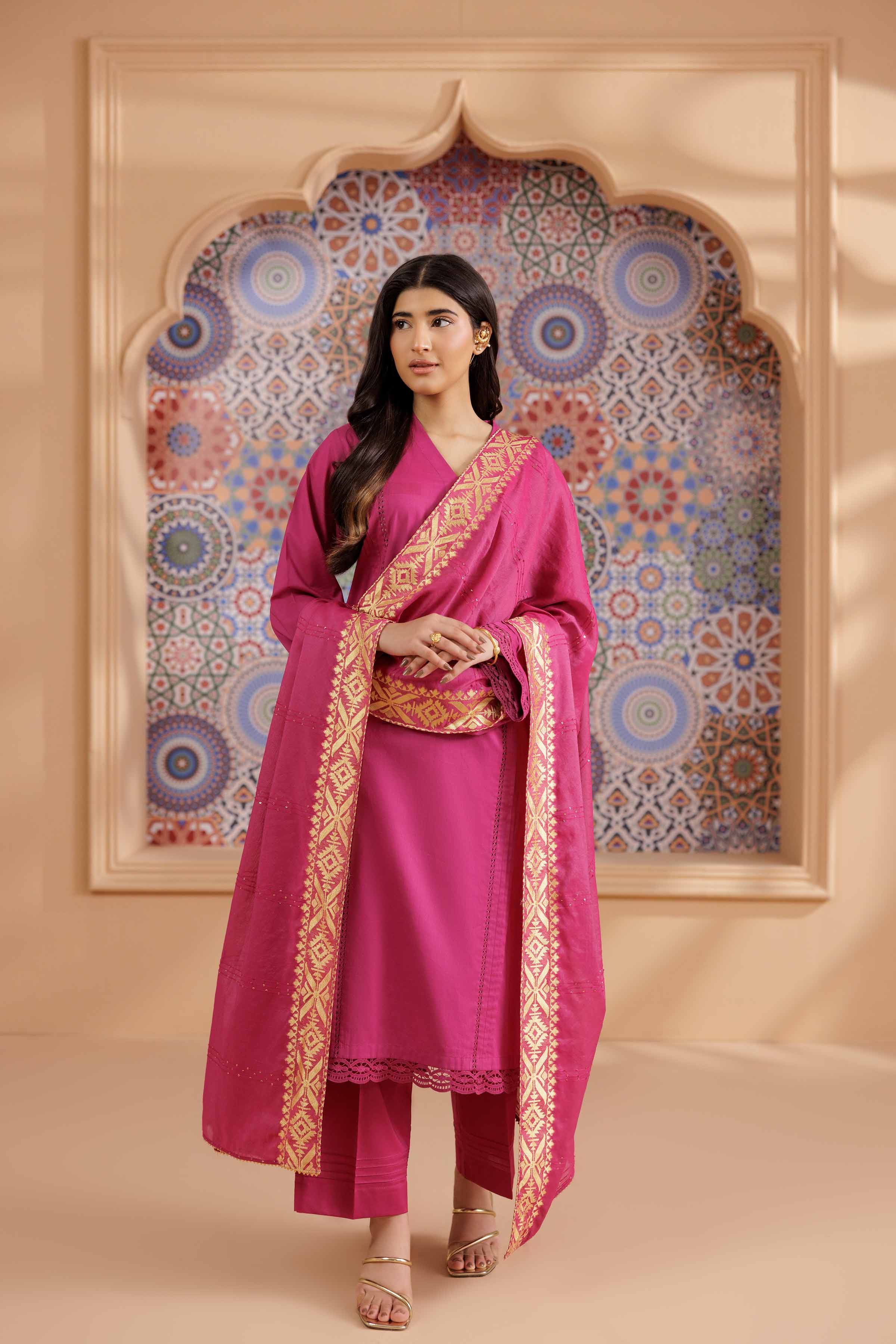 3 Piece - Basic Suit - PS25-85 READY TO WEAR Purple Cambric 3PC Solids