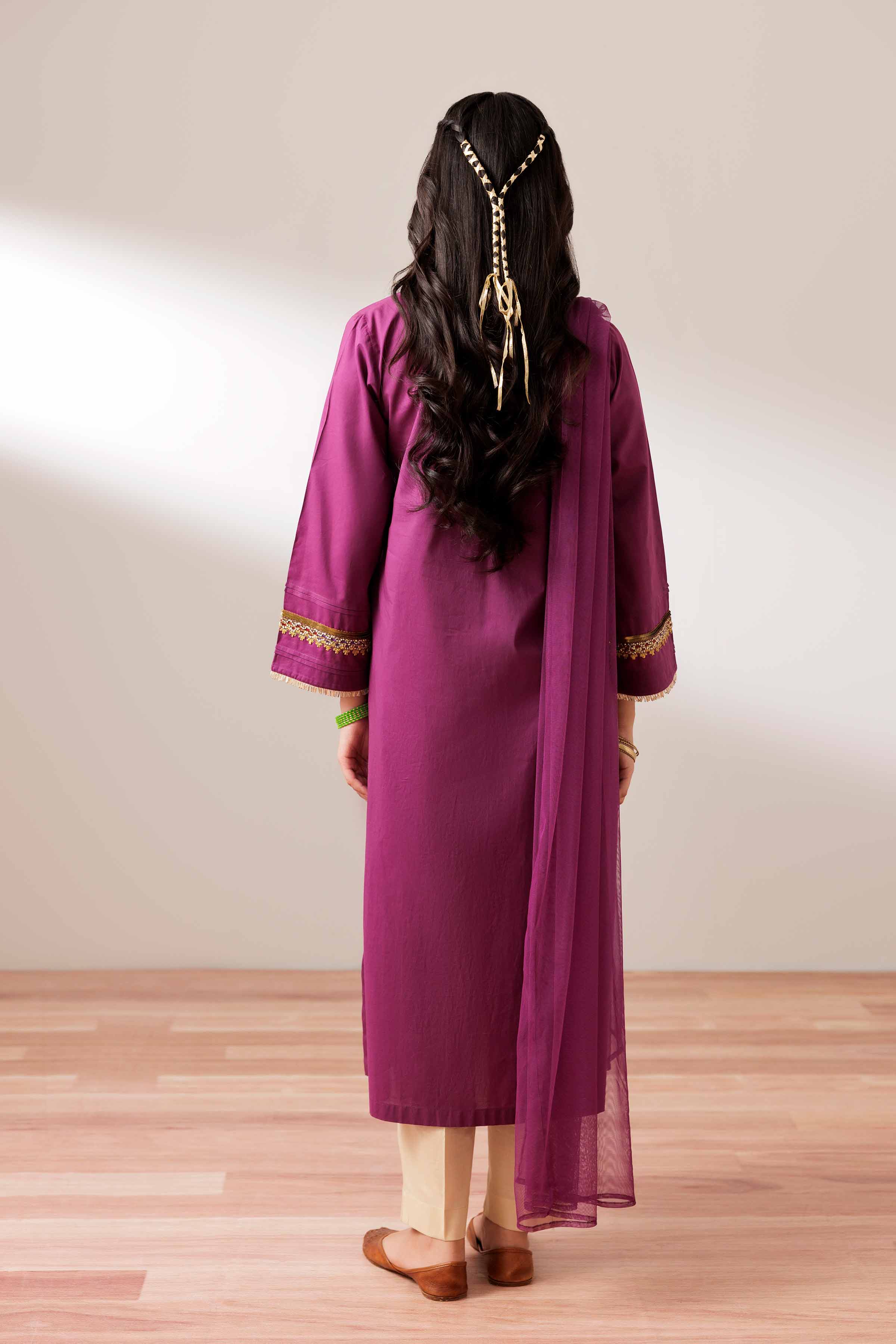 2 Piece - Basic Suit - PS25-86 READY TO WEAR Purple Cambric 2PC Solids