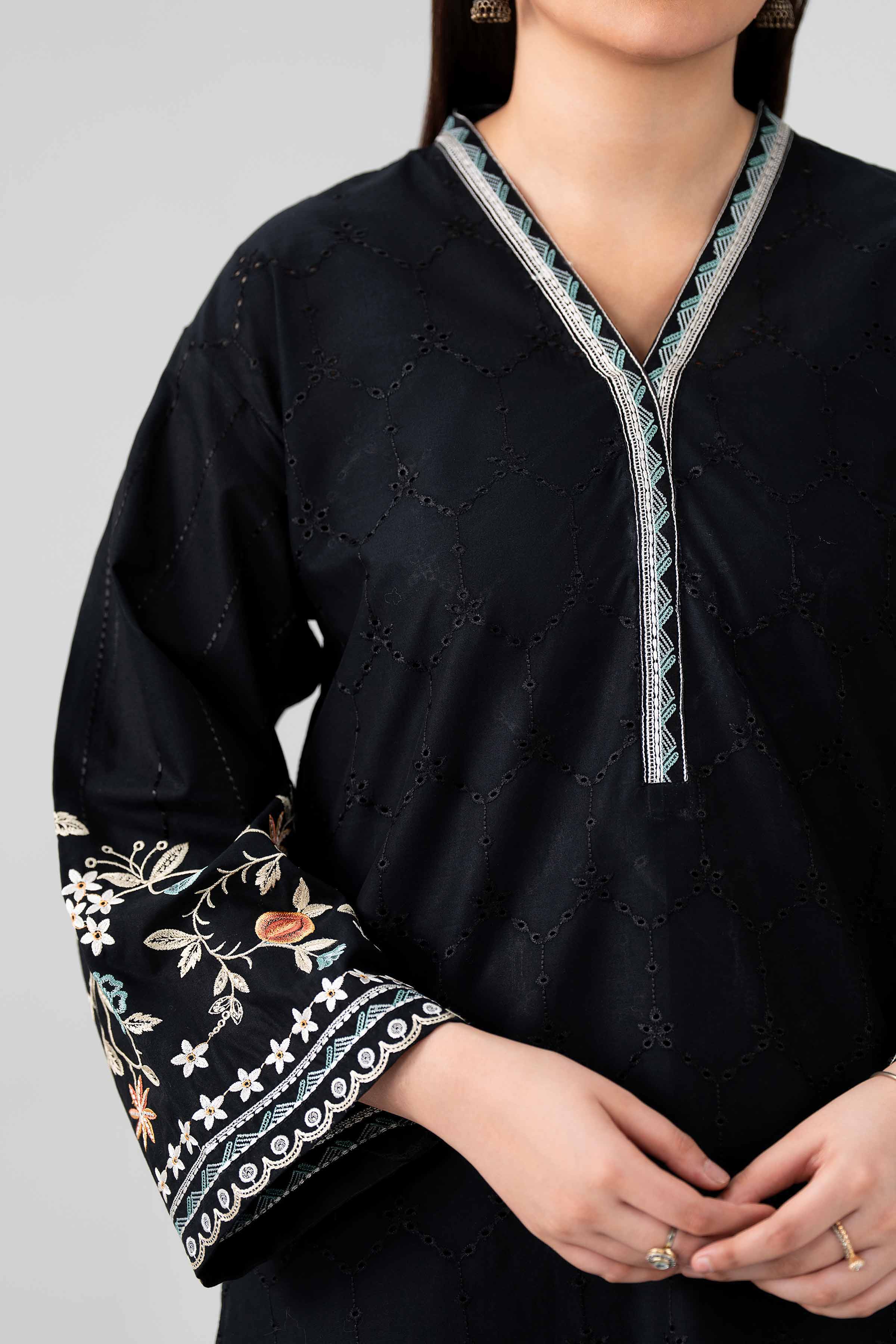 3 Piece - Printed Embroidered Suit - PS26-114 Black Chicken Kari 3PC Embroidered Nishat Australia