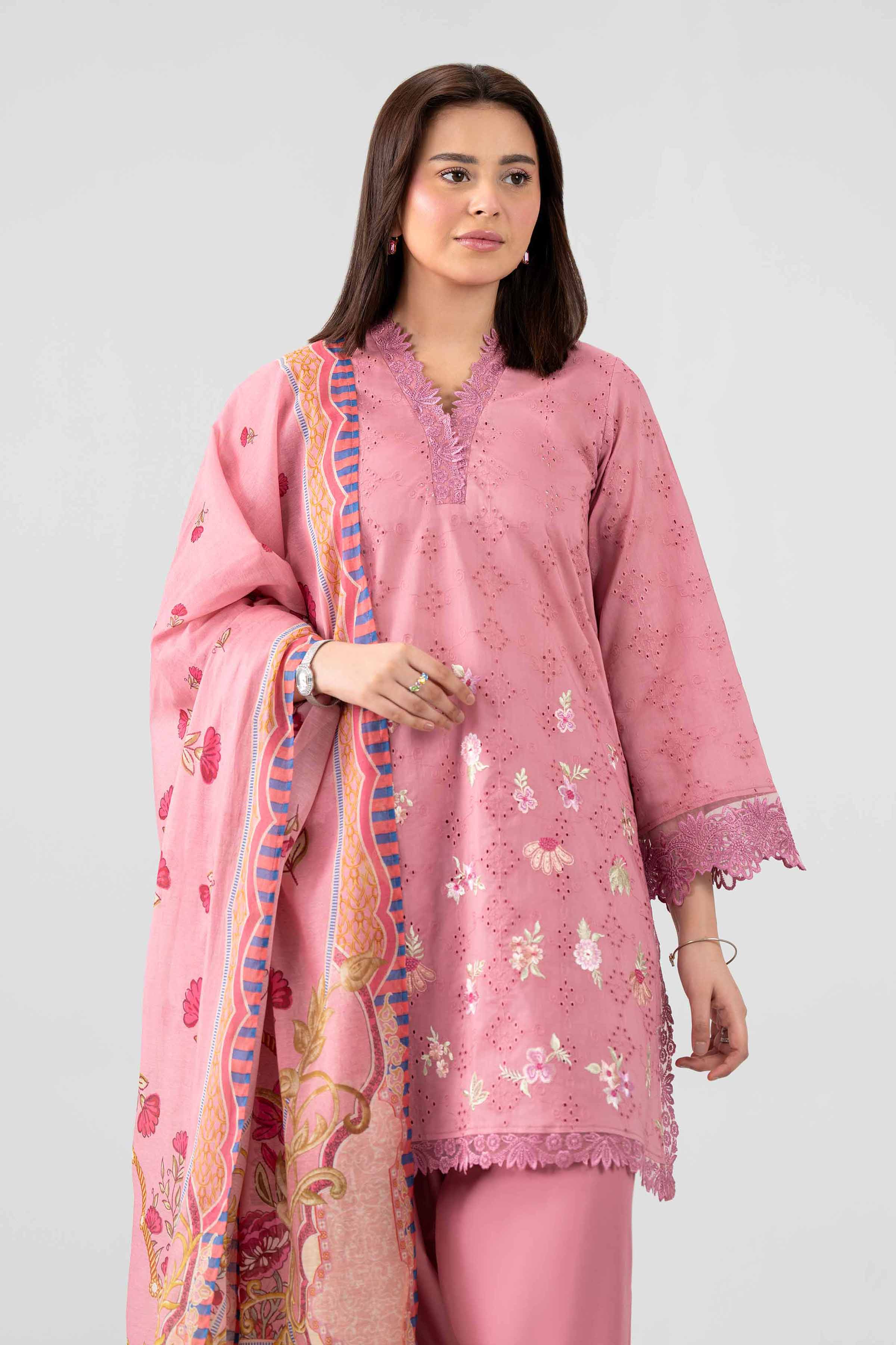 3 Piece - Embroidered Suit - PS26-118 Pink Chicken Kari 3PC Embroidered Nishat Australia