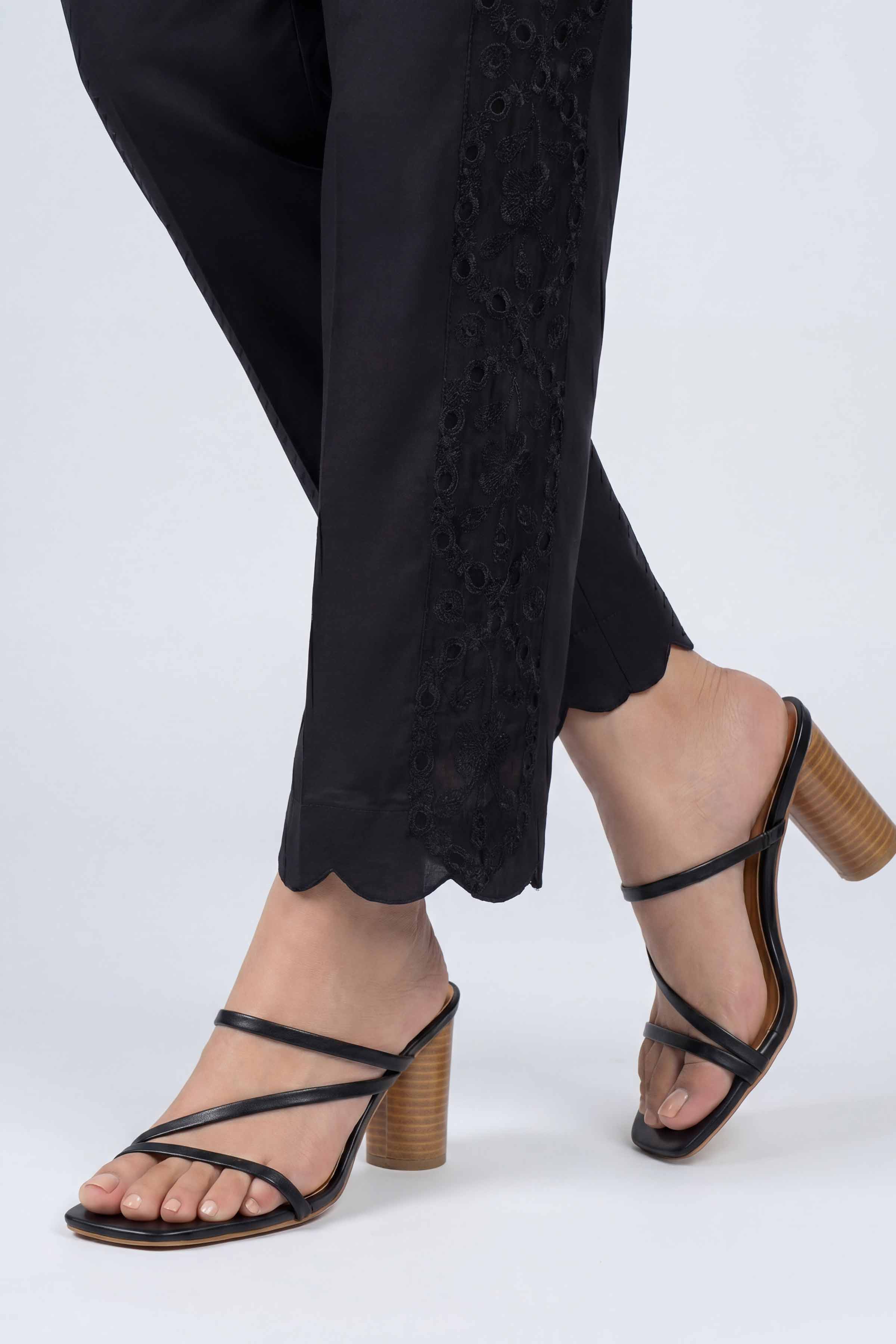 Embroidered Pants - PS26-182 Black Cambric 1PC Embroidered Nishat Australia