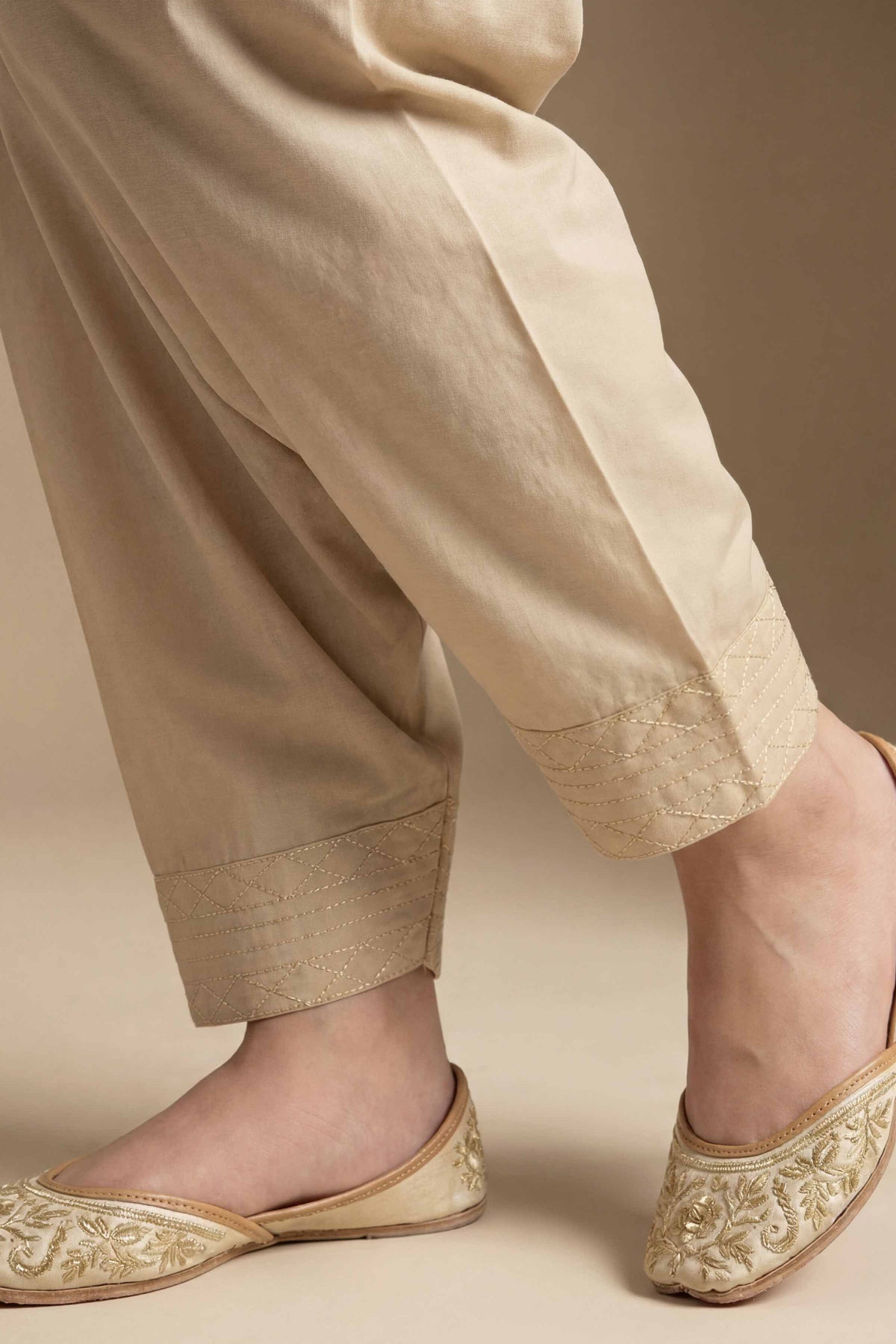Embroidered Shalwar - PS26-183 Beige Cambric 1PC Embroidered  Nishat Australia
