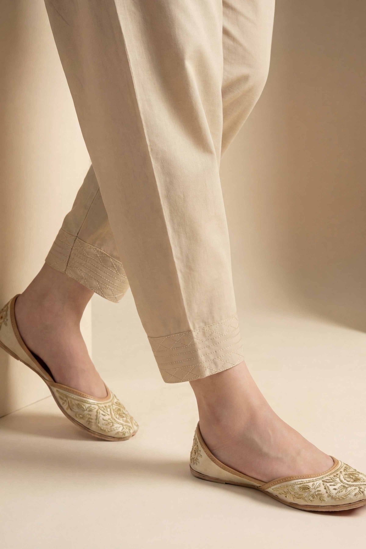 Embroidered Shalwar - PS26-183 Beige Cambric 1PC Embroidered  Nishat Australia