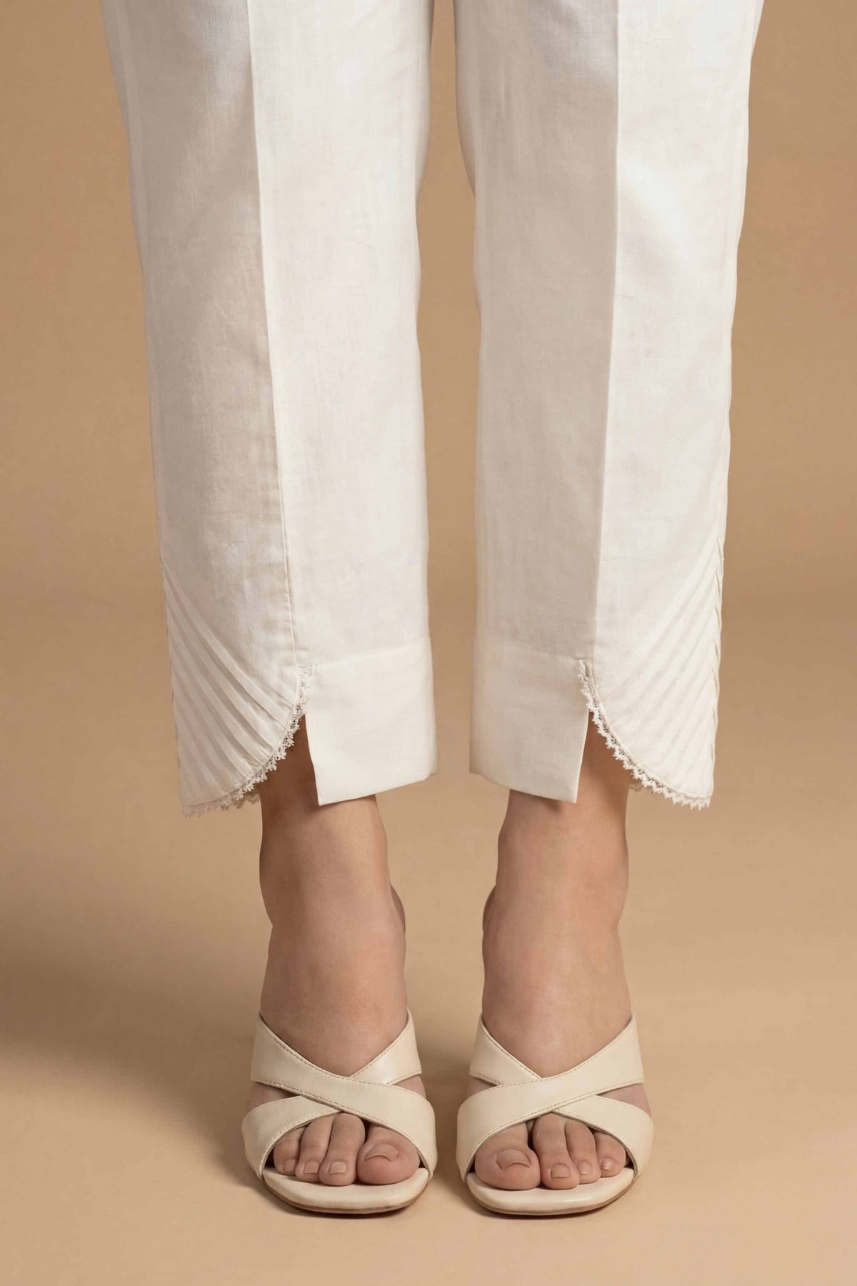 Solid Trousers - PS26-192 Off White Cambric 1PC Solids  Nishat Australia
