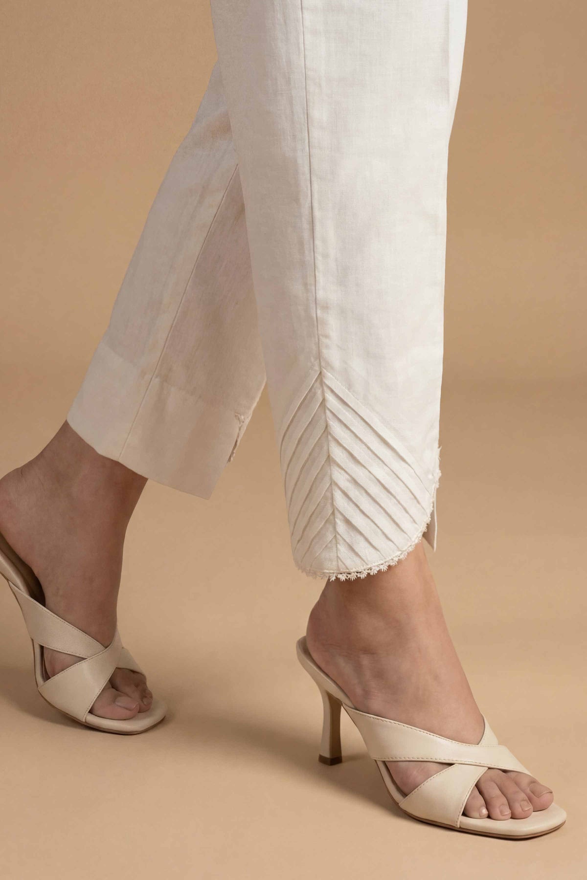 Solid Trousers - PS26-192 Off White Cambric 1PC Solids  Nishat Australia