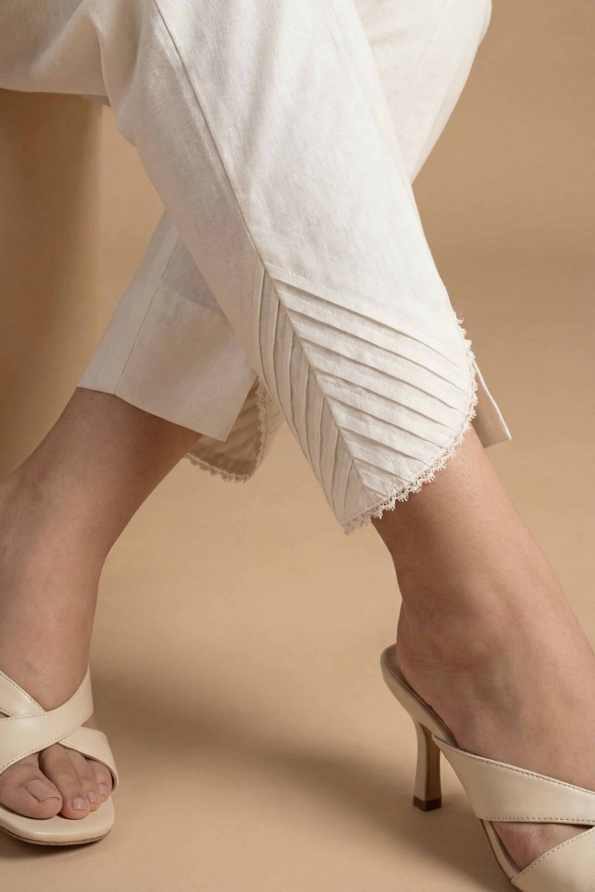 Solid Trousers - PS26-192 Off White Cambric 1PC Solids  Nishat Australia