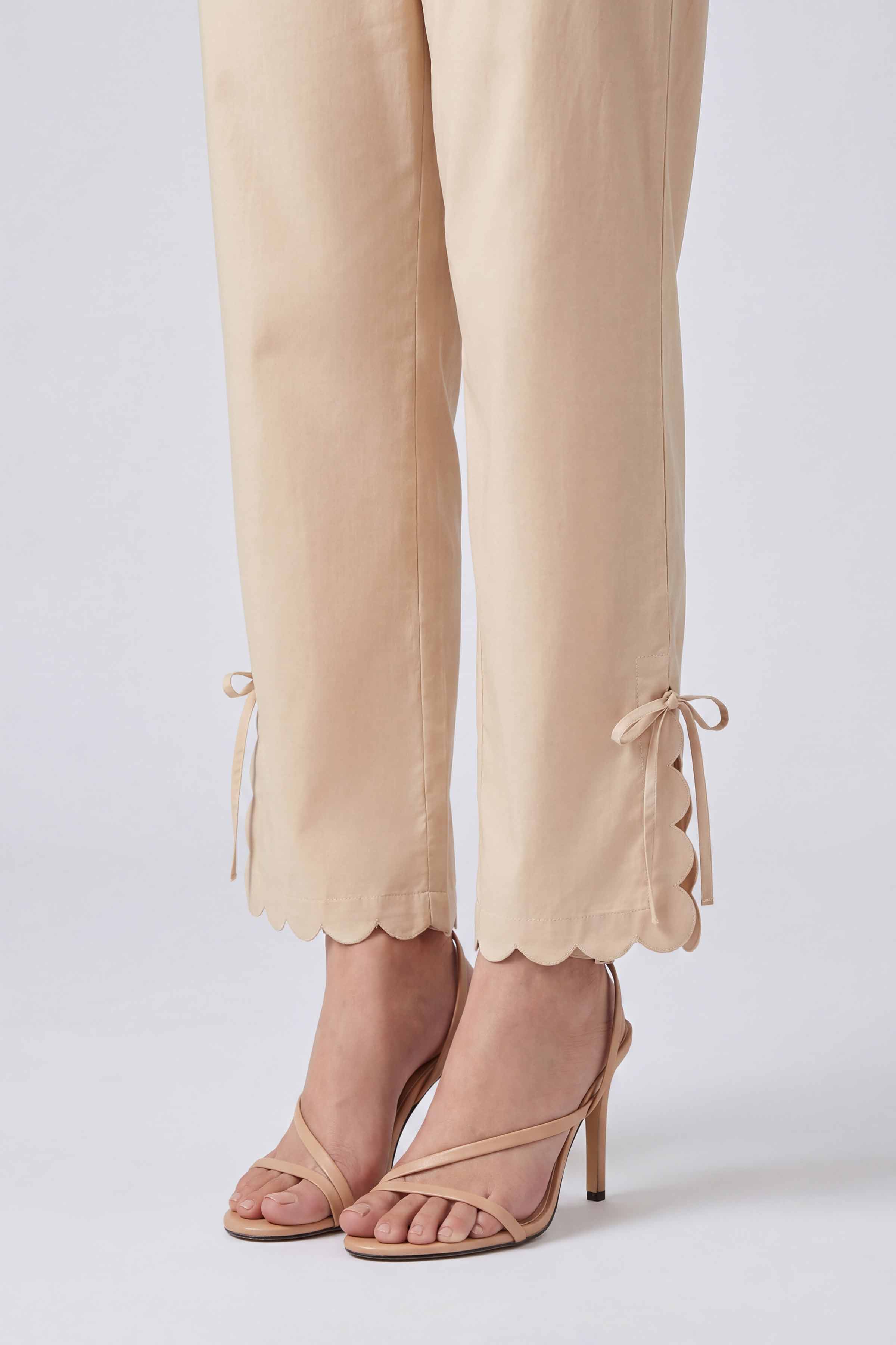 Solid Trousers - PS26-195 Beige Cambric 1PC Solids Nishat Australia