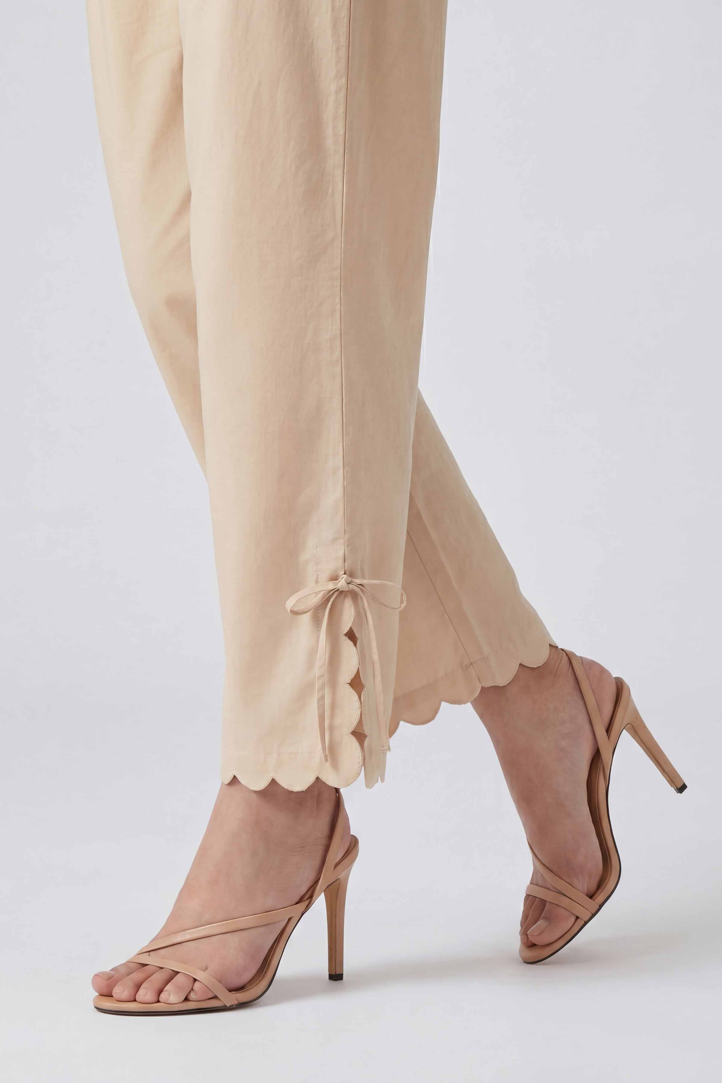 Solid Trousers - PS26-195 Beige Cambric 1PC Solids Nishat Australia