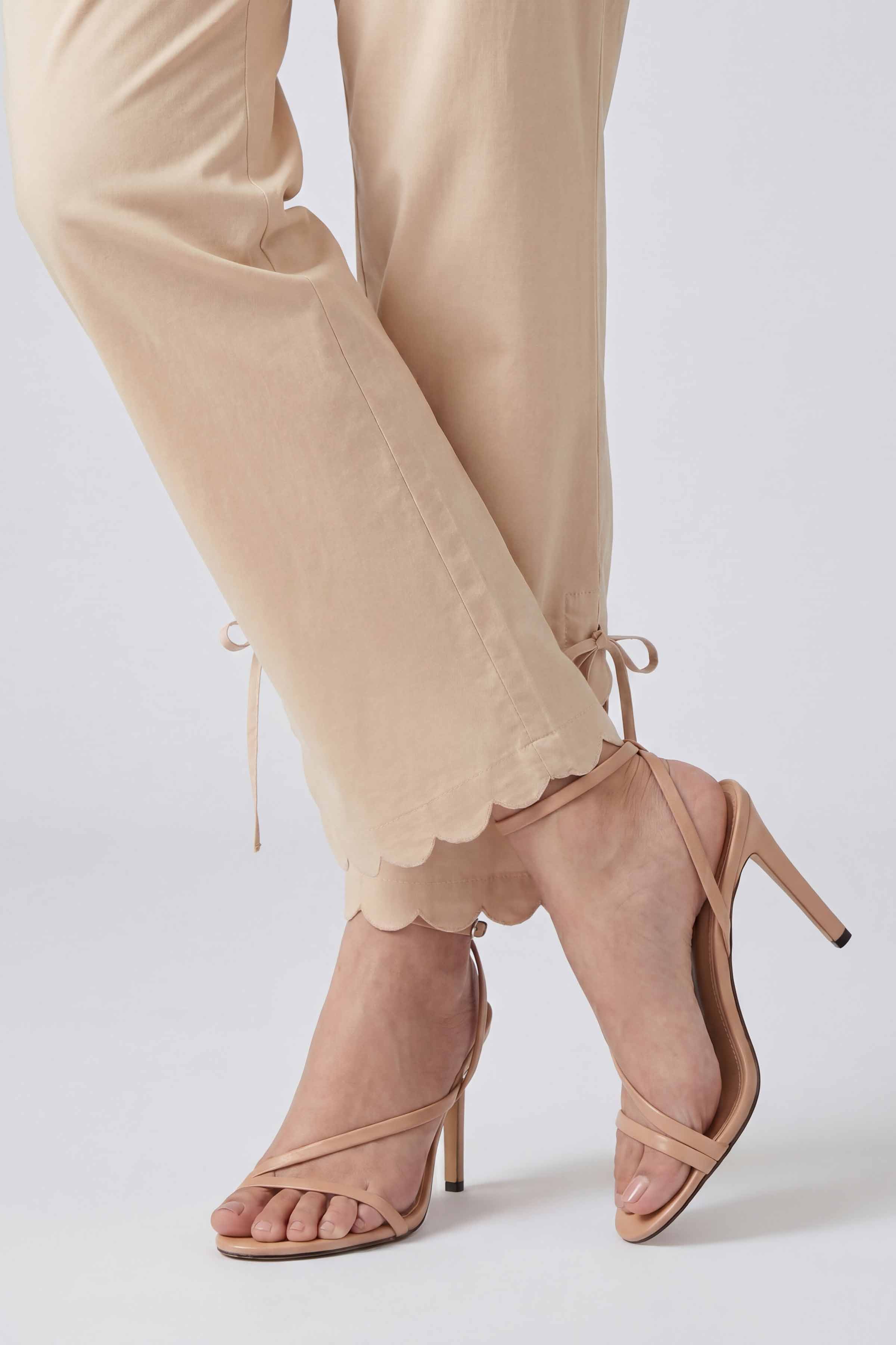 Solid Trousers - PS26-195 Beige Cambric 1PC Solids Nishat Australia
