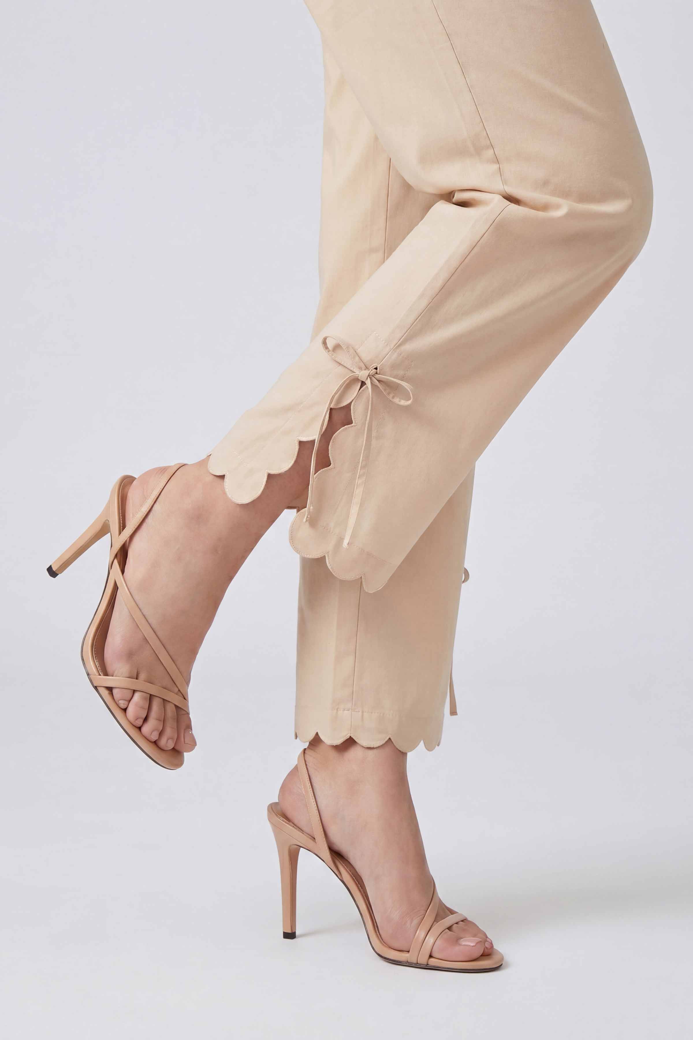 Solid Trousers - PS26-195 Beige Cambric 1PC Solids Nishat Australia