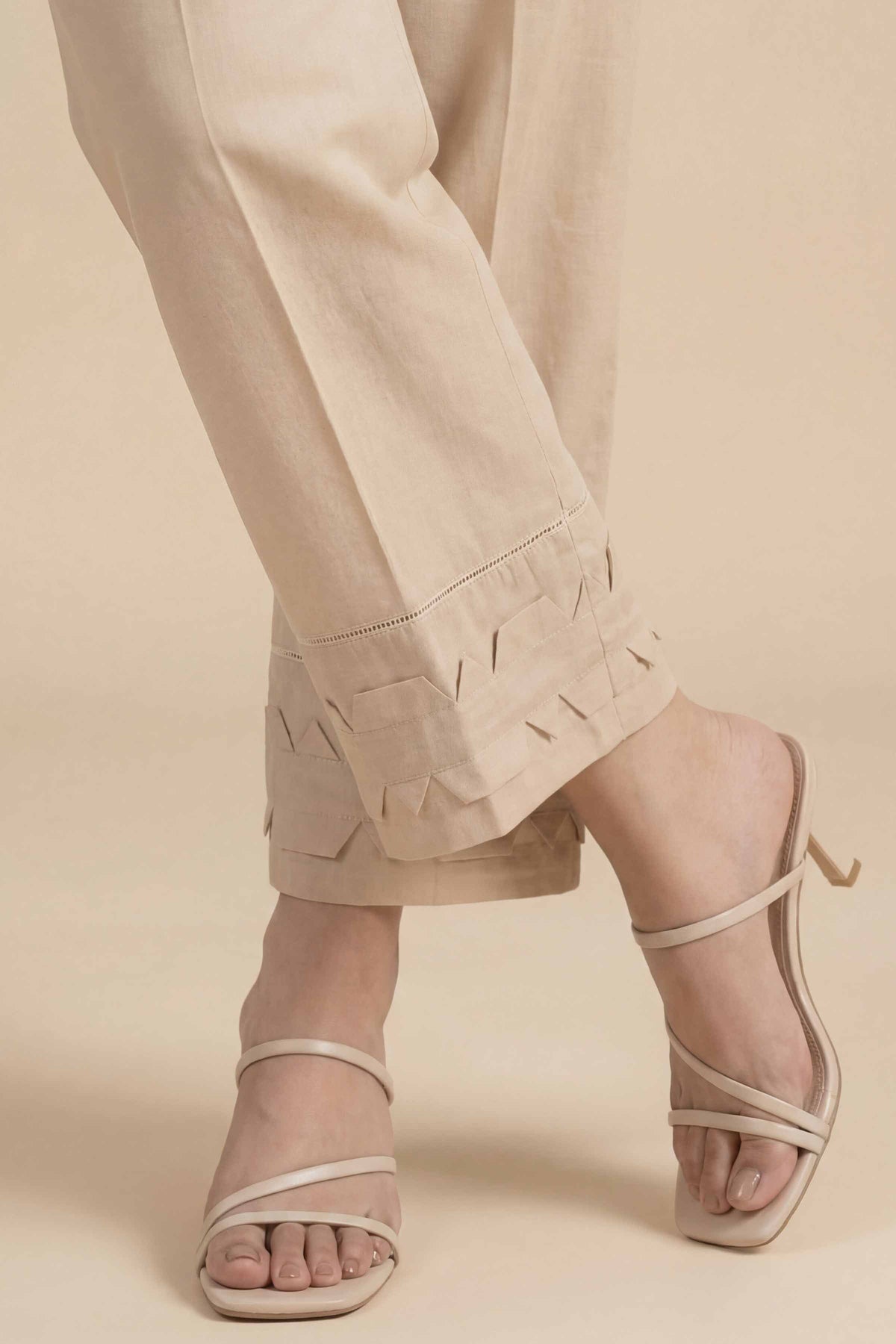 Solid Trousers - PS26-199 Beige Cambric 1PC Solids  Nishat Australia