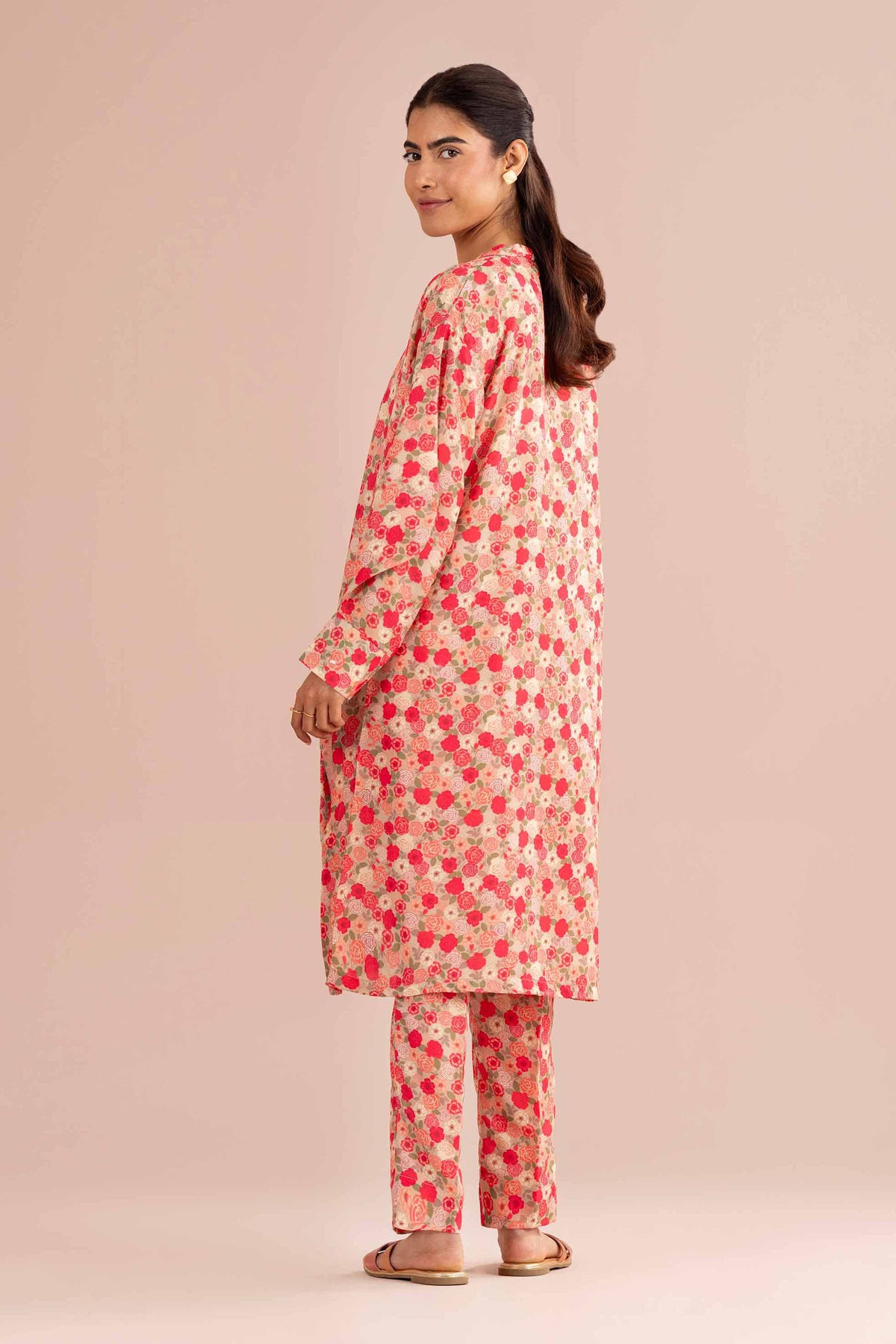 2 Piece - Printed Suit - PS26-83 Beige Lawn 2PC Printed Nishat Australia