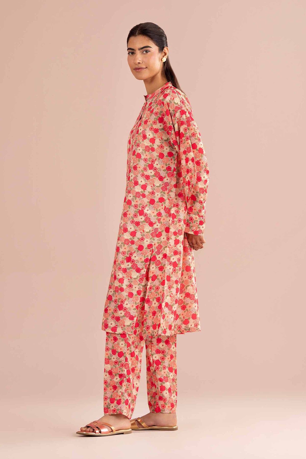 2 Piece - Printed Suit - PS26-83 Beige Lawn 2PC Printed Nishat Australia
