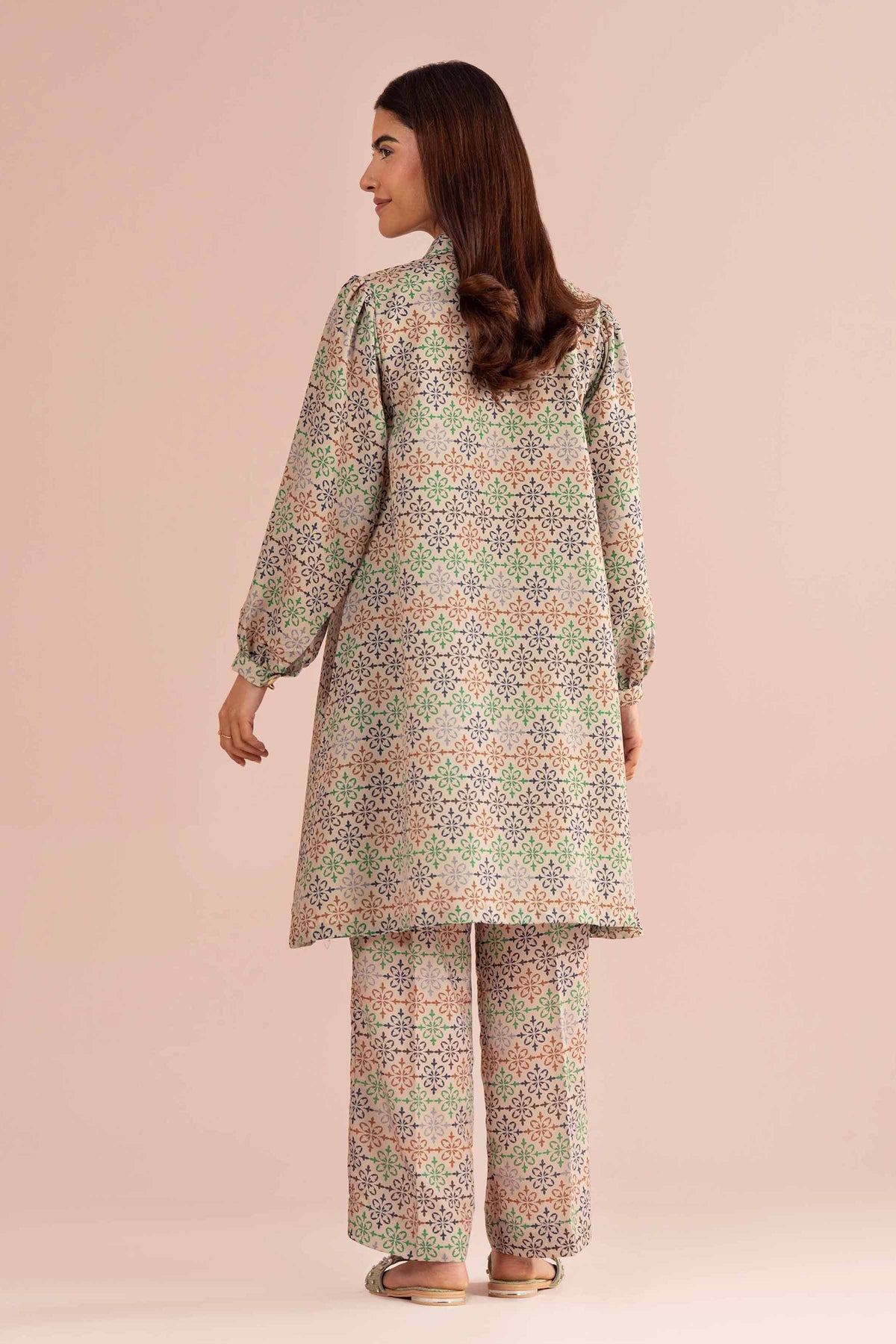 2 Piece - Printed Suit - PS26-86  Beige Lawn 2PC Printed Nishat Australia