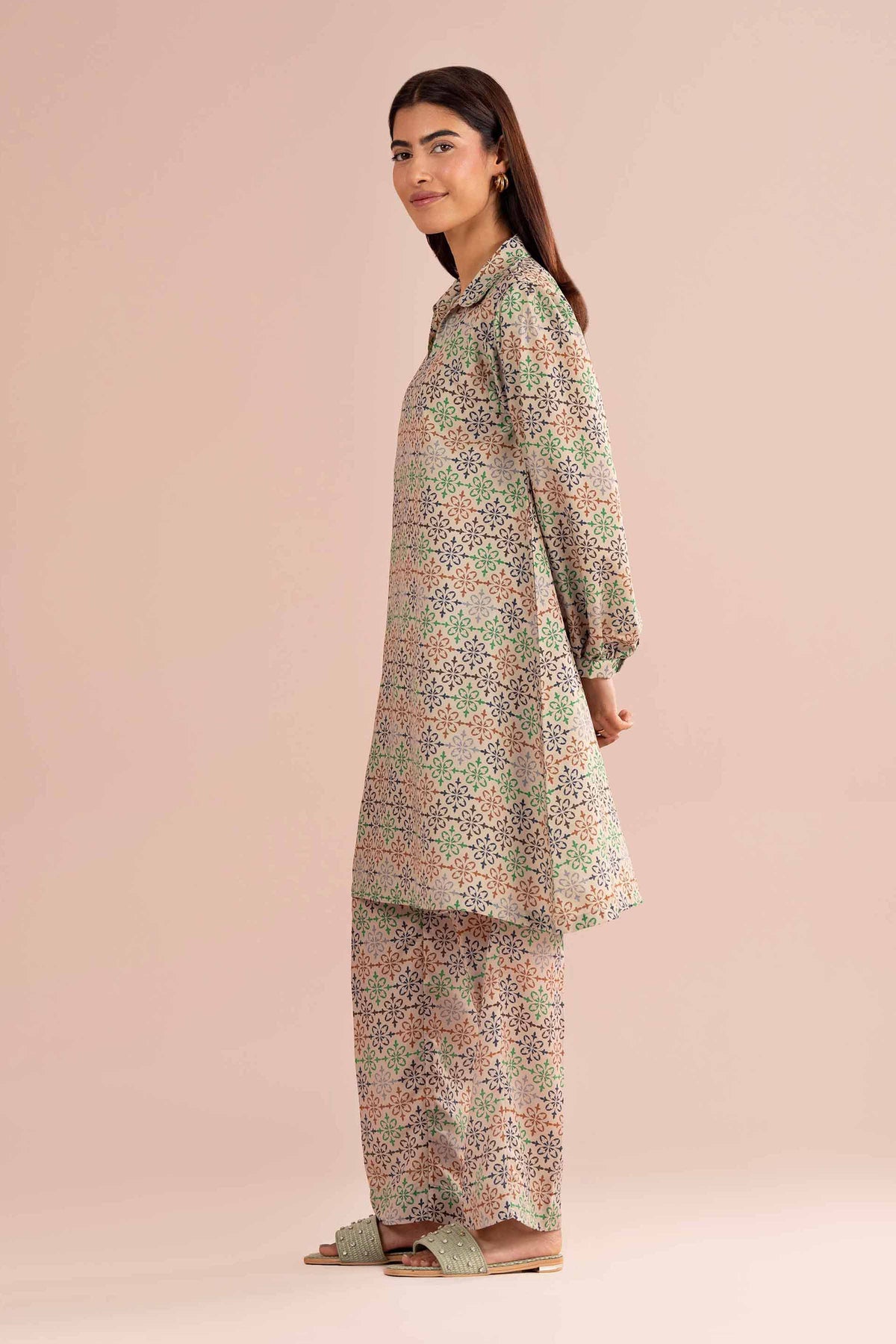 2 Piece - Printed Suit - PS26-86  Beige Lawn 2PC Printed Nishat Australia