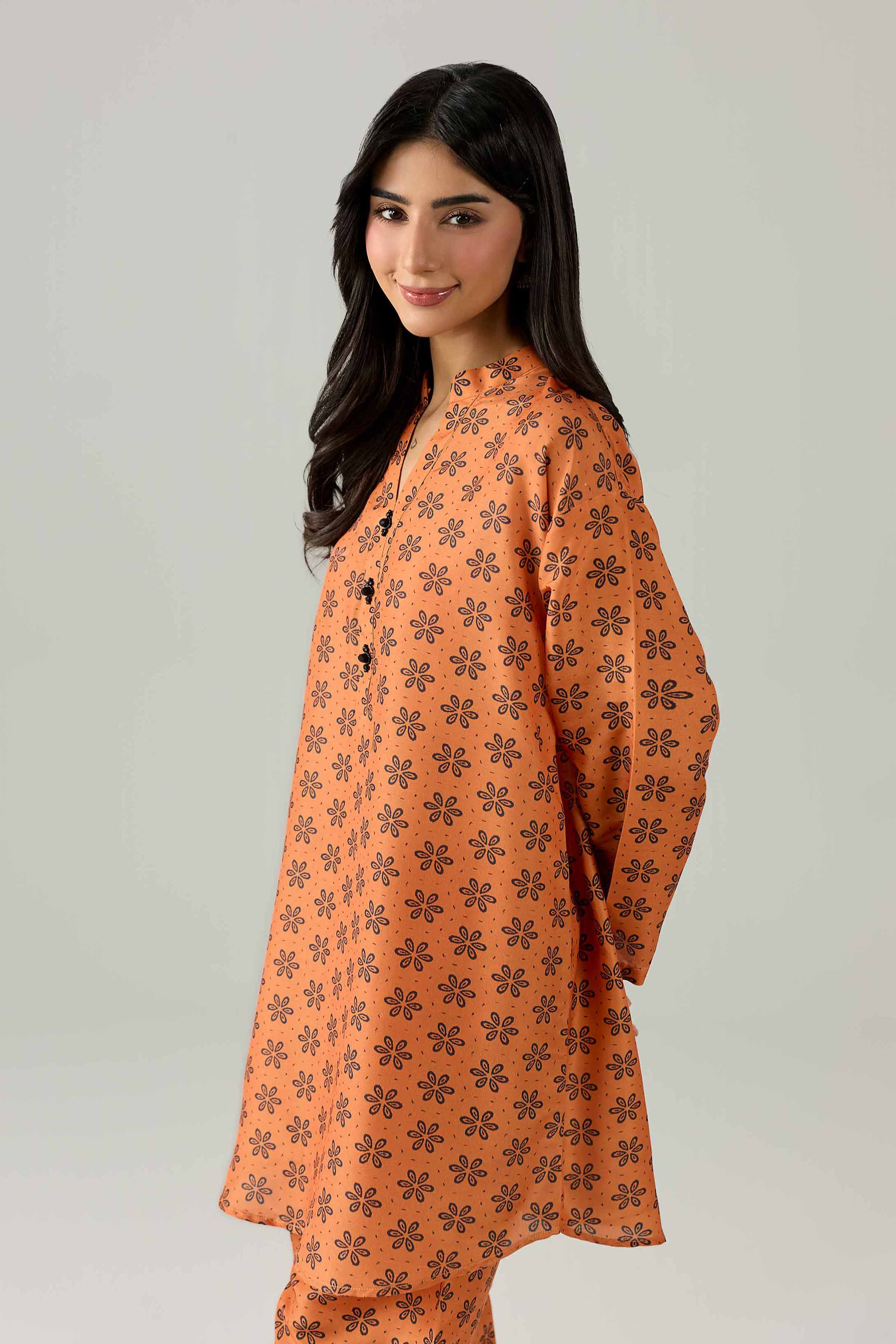 2 Piece - Printed Suit - PS26-93 Orange Lawn 2PC Printed Nishat Australia